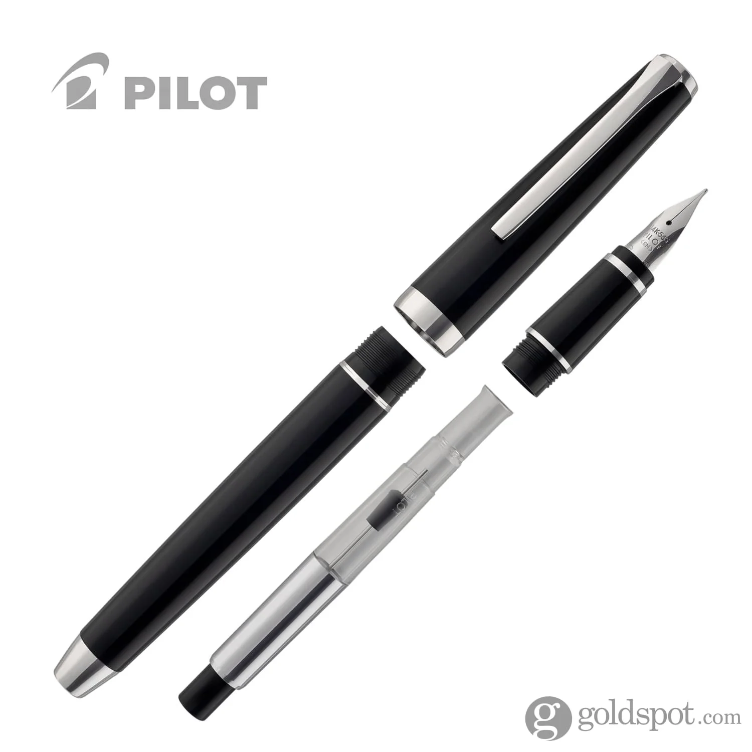4224-pilot-metal-falcon-fountain-pen-in-black-soft-flexible-7.webp Pilot Metal Falcon Fountain Pen in Black - Soft Flexible