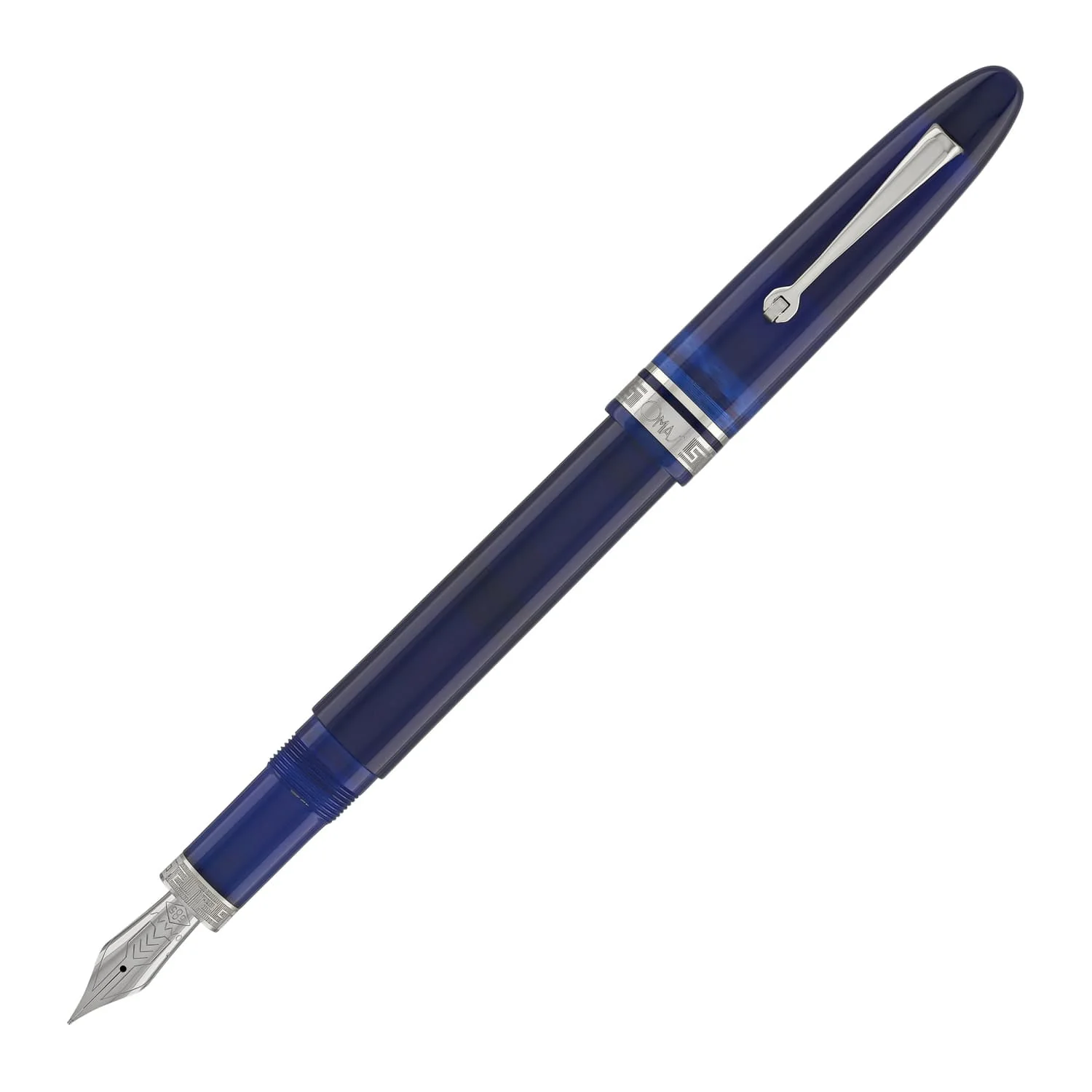 4269-omas-ogiva-fountain-pen-in-blu-with-silver-trim-1.webp Omas Ogiva Fountain Pen in Blu with Silver Trim