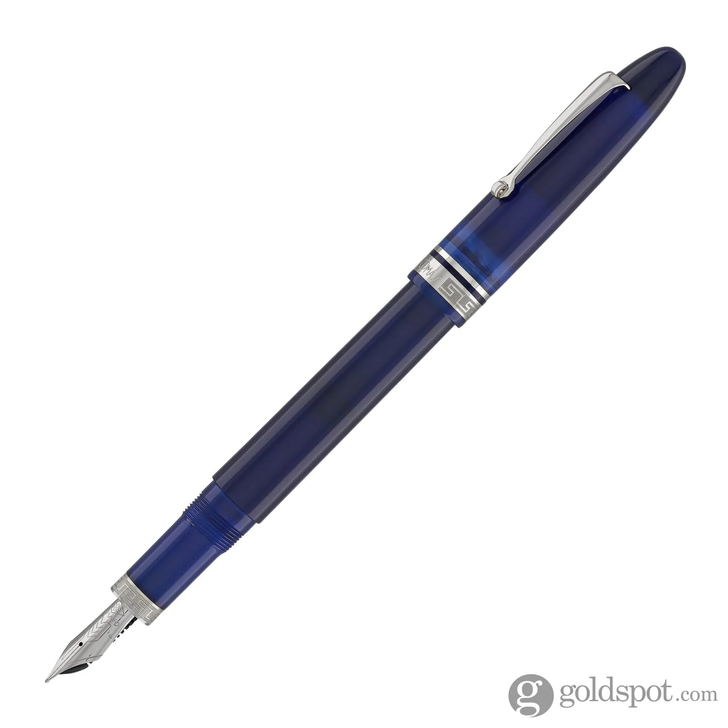 Omas Ogiva Fountain Pen in Blu with Silver Trim