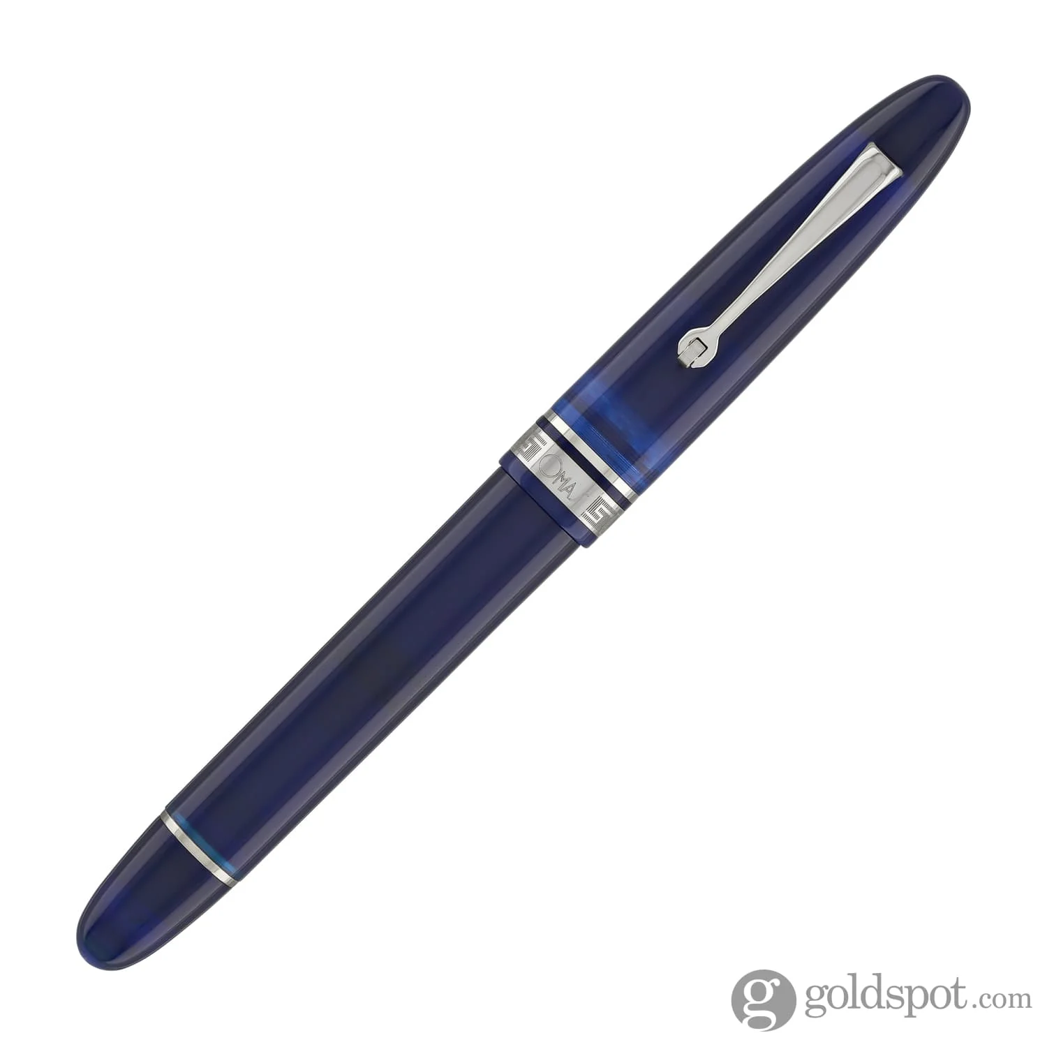Omas Ogiva Fountain Pen in Blu with Silver Trim