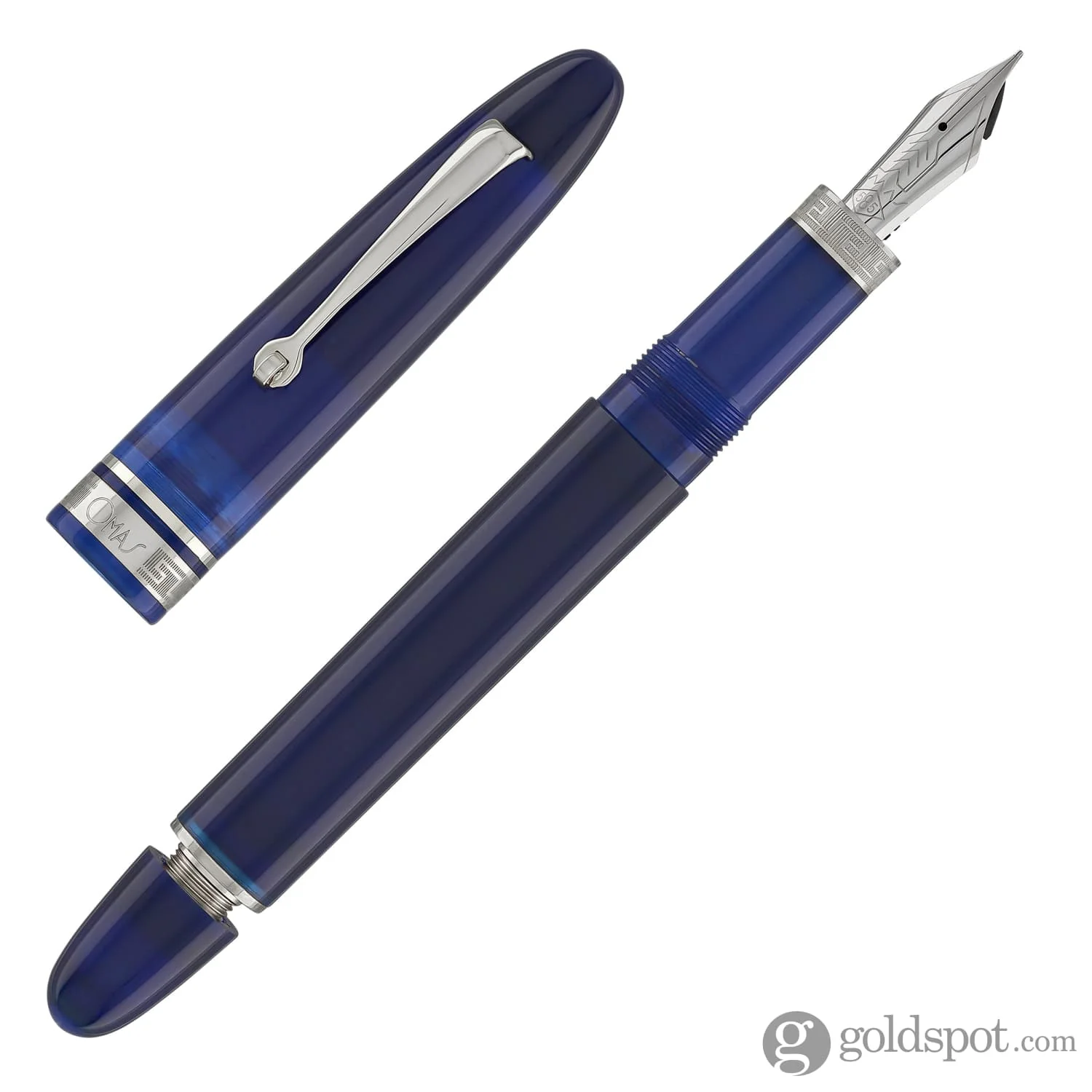 Omas Ogiva Fountain Pen in Blu with Silver Trim