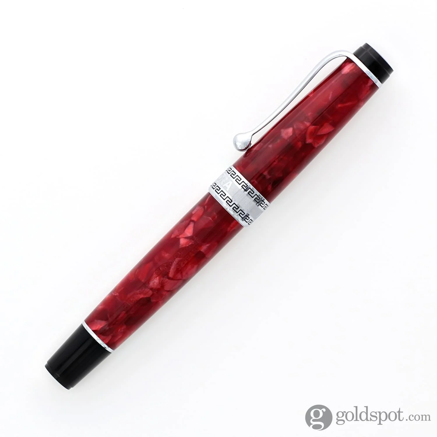 4281-aurora-optima-fountain-pen-in-rossa-red-with-chrome-trim-14k-gold-3.webp Aurora Optima Fountain Pen in Rossa Red with Chrome Trim - 14K Gold