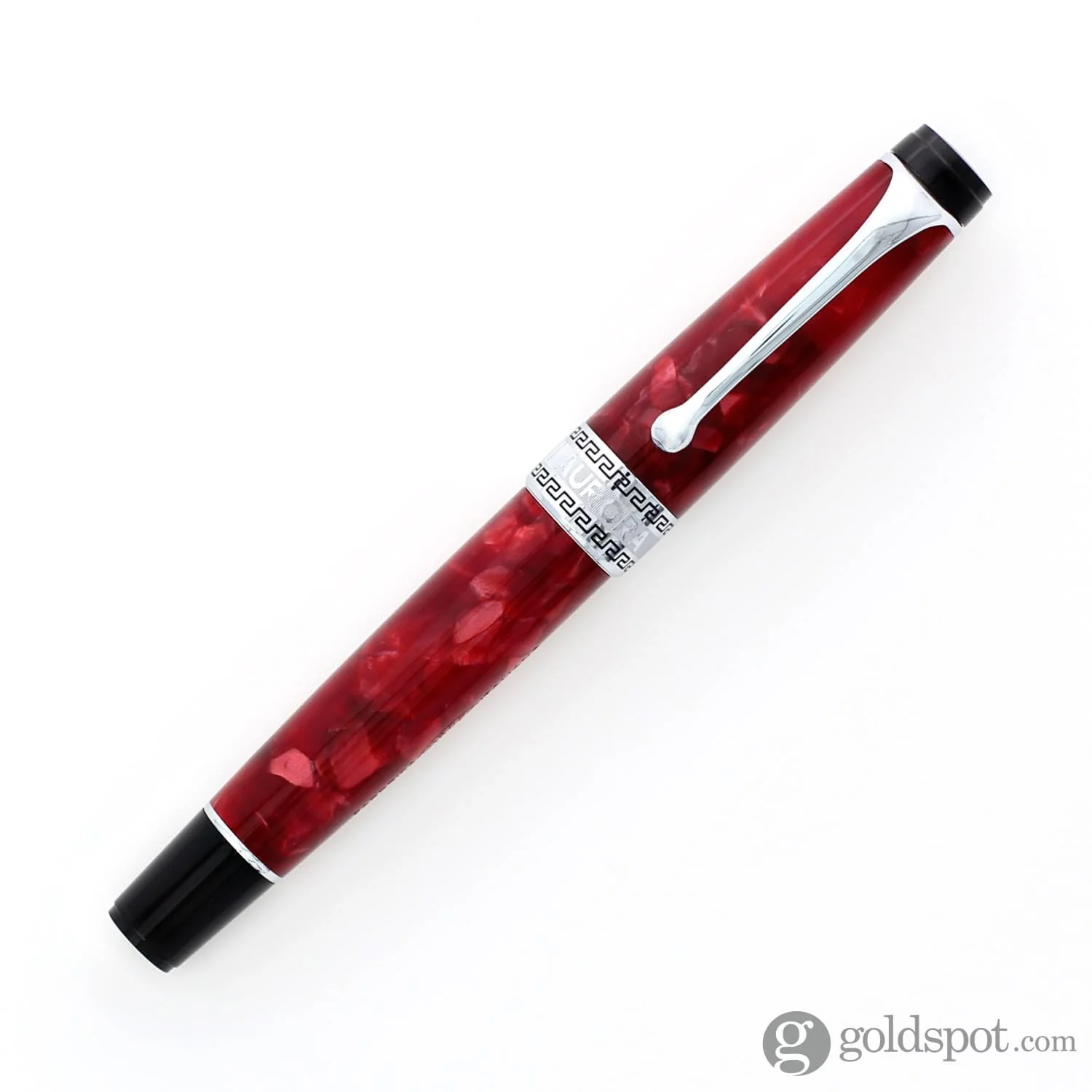 4281-aurora-optima-fountain-pen-in-rossa-red-with-chrome-trim-14k-gold-4.webp Aurora Optima Fountain Pen in Rossa Red with Chrome Trim - 14K Gold