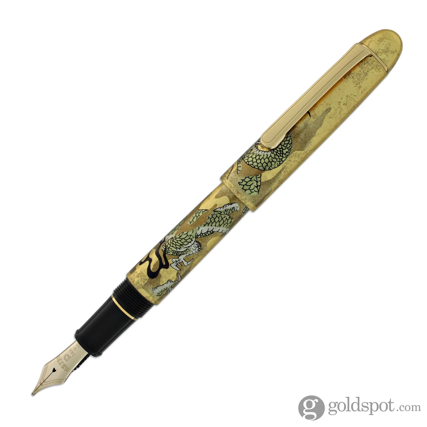 4284-platinum-kanazawa-haku-fountain-pen-in-ascending-dragon-14k-gold-2.webp Platinum Kanazawa-haku Fountain Pen in Ascending Dragon - 14K Gold