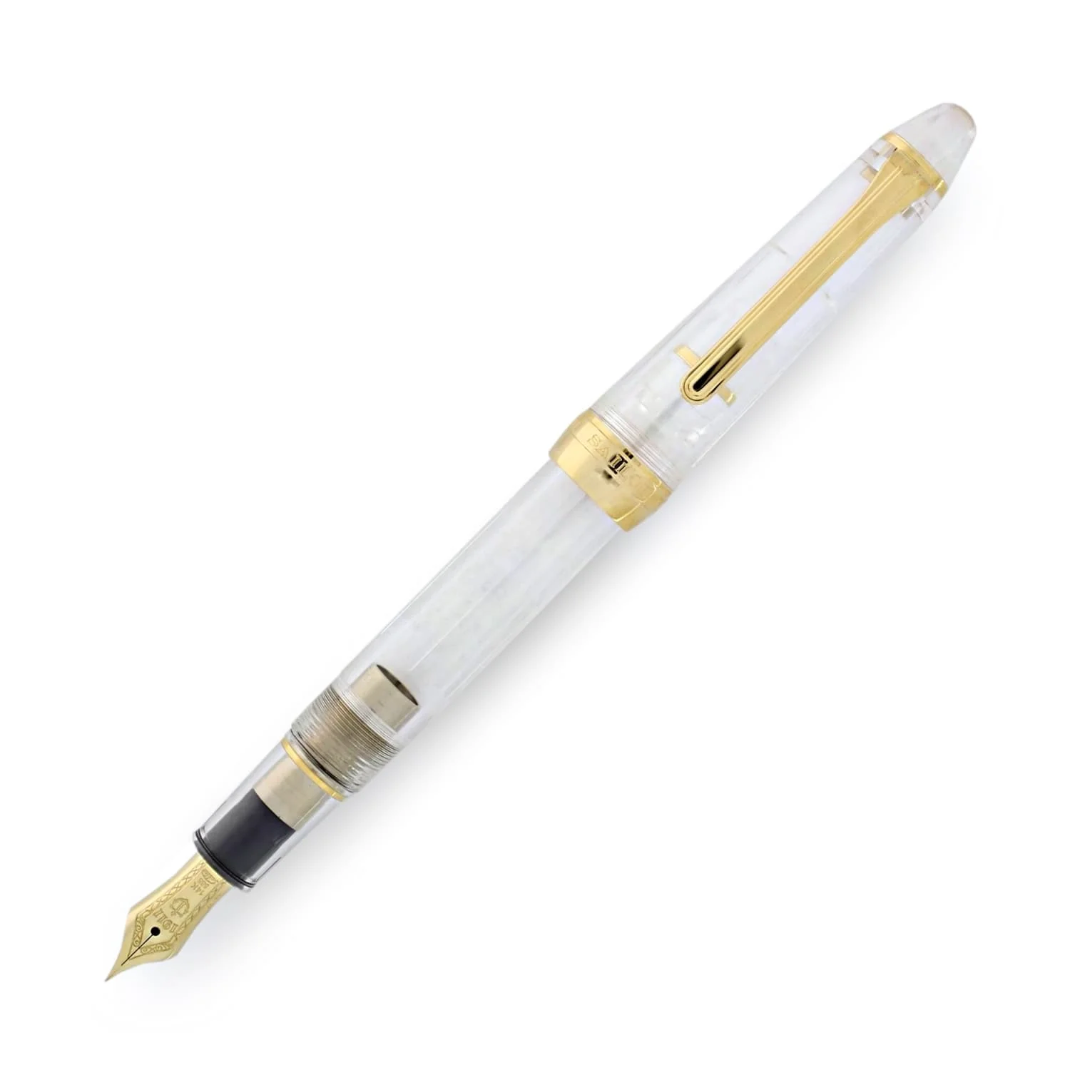 4288-sailor-1911-standard-fountain-pen-in-transparent-with-gold-trim-14k-gold-1.webp Sailor 1911 Standard Fountain Pen in Transparent with Gold Trim - 14K Gold