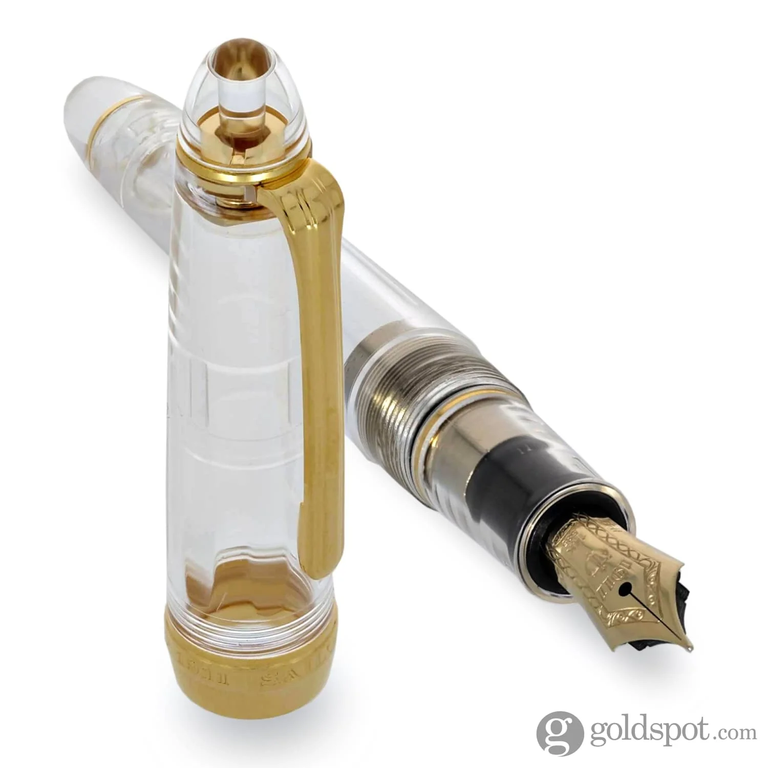 4288-sailor-1911-standard-fountain-pen-in-transparent-with-gold-trim-14k-gold-3.webp Sailor 1911 Standard Fountain Pen in Transparent with Gold Trim - 14K Gold
