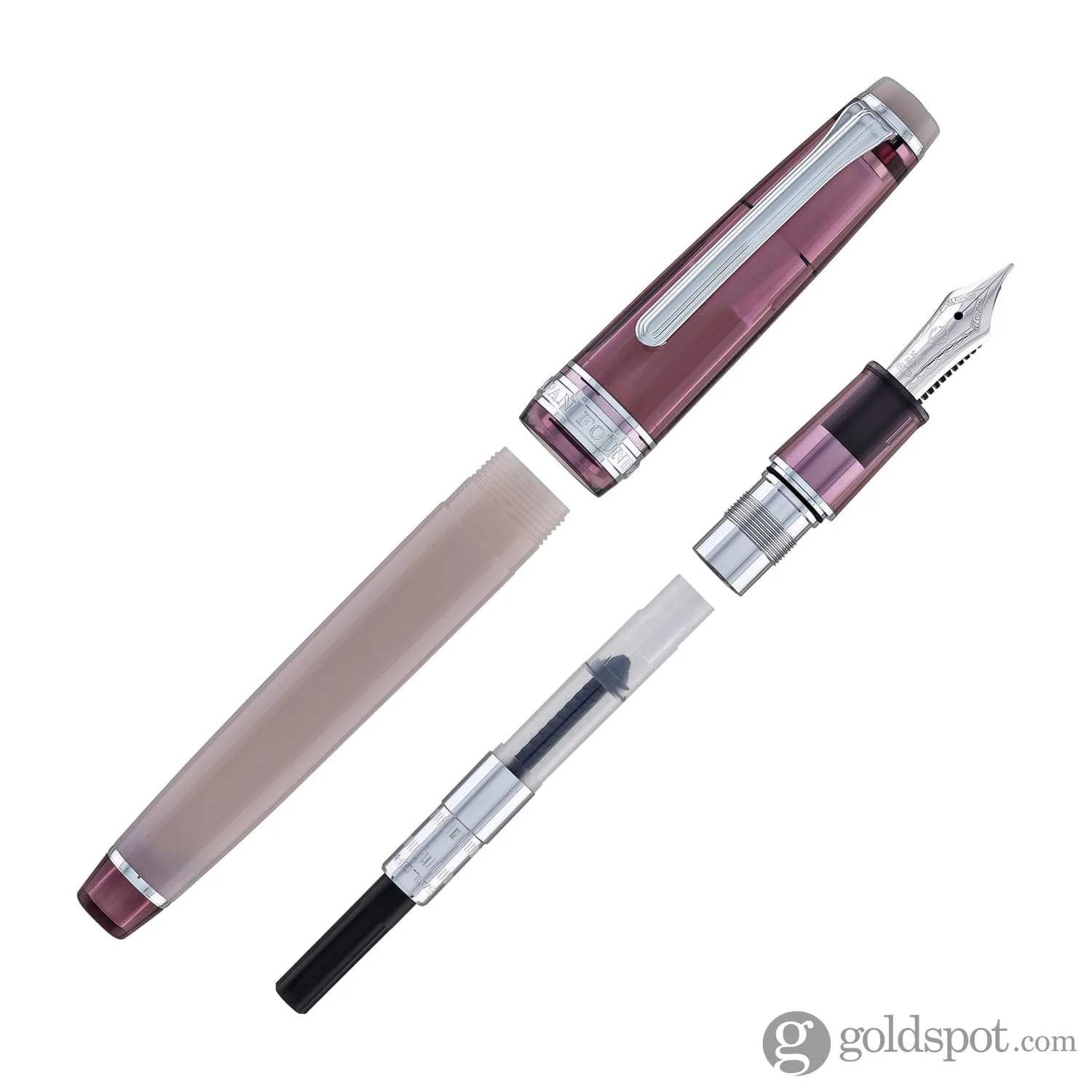 Sailor Pro Gear Slim Fountain Pen in Manyo #3 Series Red Bean - 14K Gold Nib and Azuki Bottled Ink - 50mL