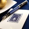 4302-pelikan-souveran-m600-fountain-pen-in-black-blue-with-gold-trim-14k-gold-12.jpg Pelikan Souveran M600 Fountain Pen in Black & Blue with Gold Trim - 14K Gold