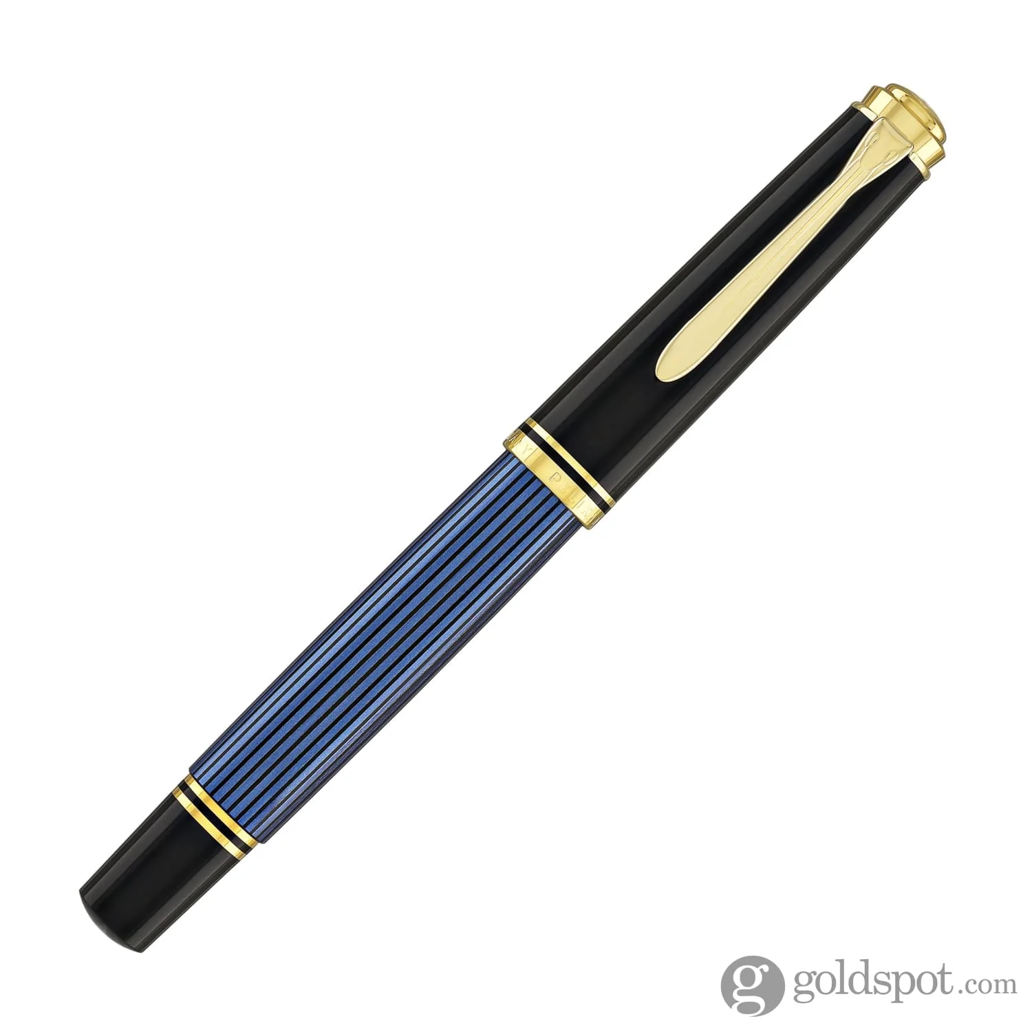 4302-pelikan-souveran-m600-fountain-pen-in-black-blue-with-gold-trim-14k-gold-4.webp Pelikan Souveran M600 Fountain Pen in Black & Blue with Gold Trim - 14K Gold