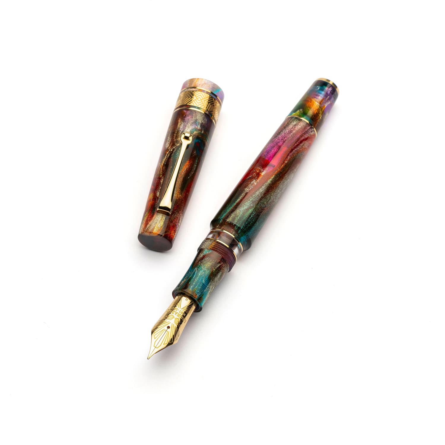 4371-leonardo-supernova-fountain-pen-in-brooks-pm5-no.-8-size-14kt-gold-1.jpg Leonardo Supernova Fountain Pen in Brooks PM5 No. 8 Size 14kt Gold