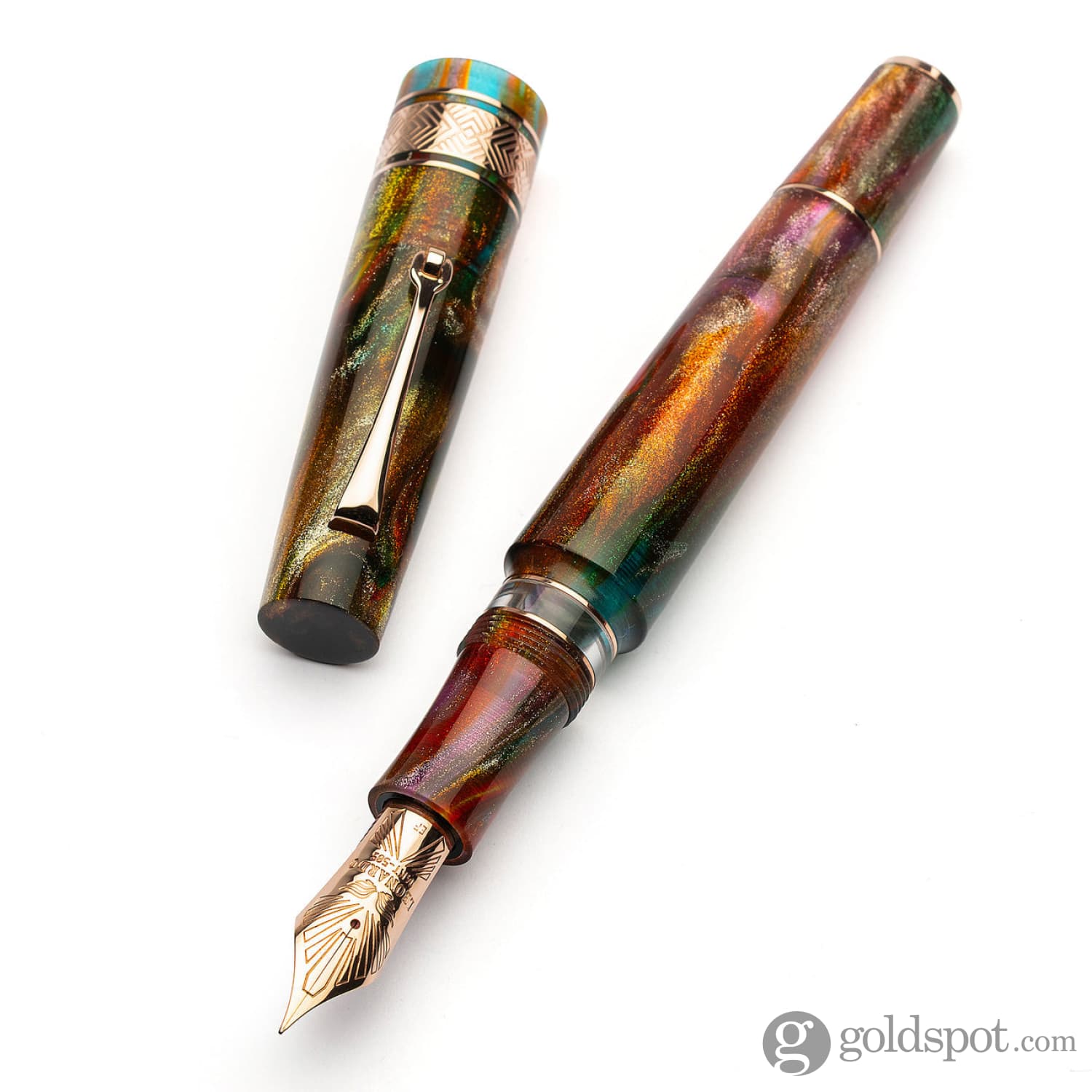 Leonardo Supernova Fountain Pen in Brooks PM5 No. 8 Size 14kt Gold
