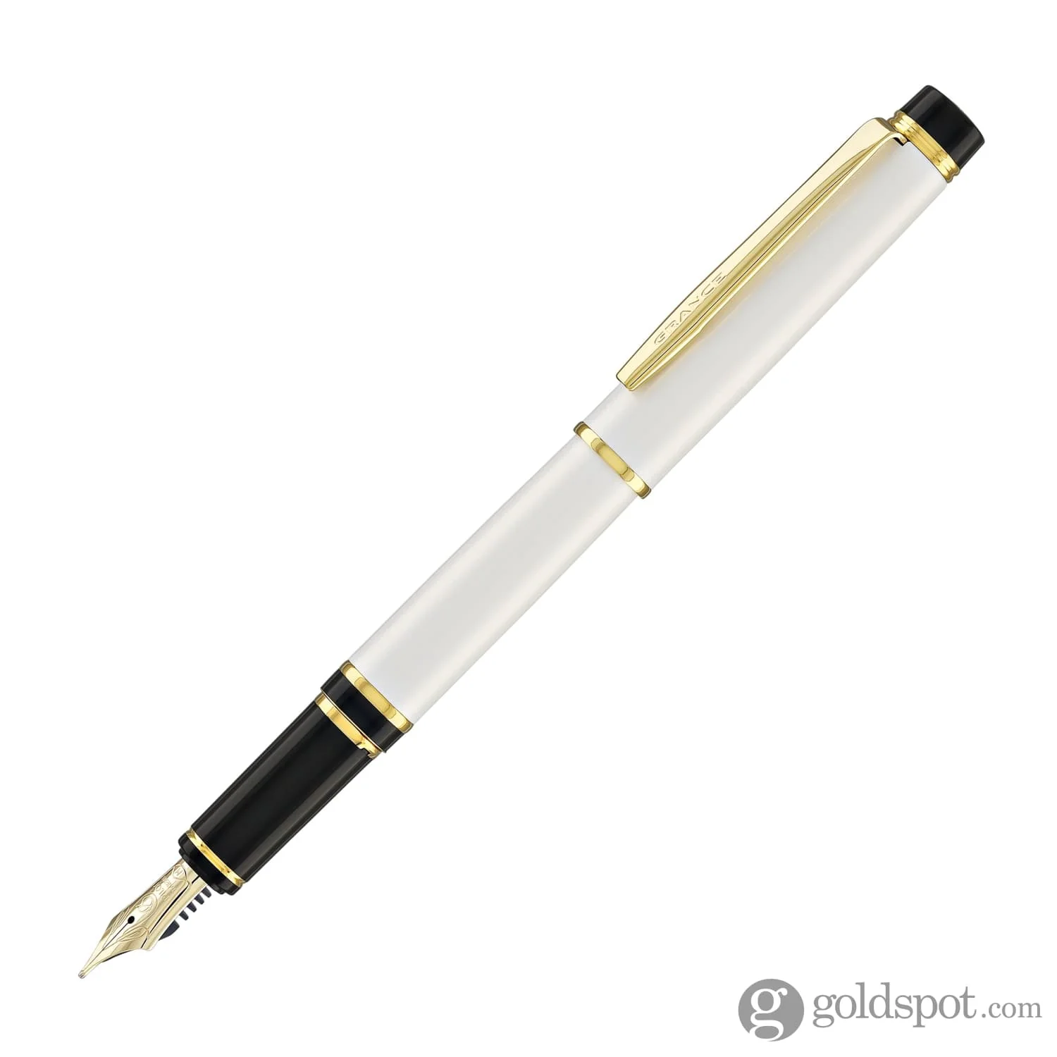 Pilot Grance Fountain Pen in Pearl White - 14k Gold Nib