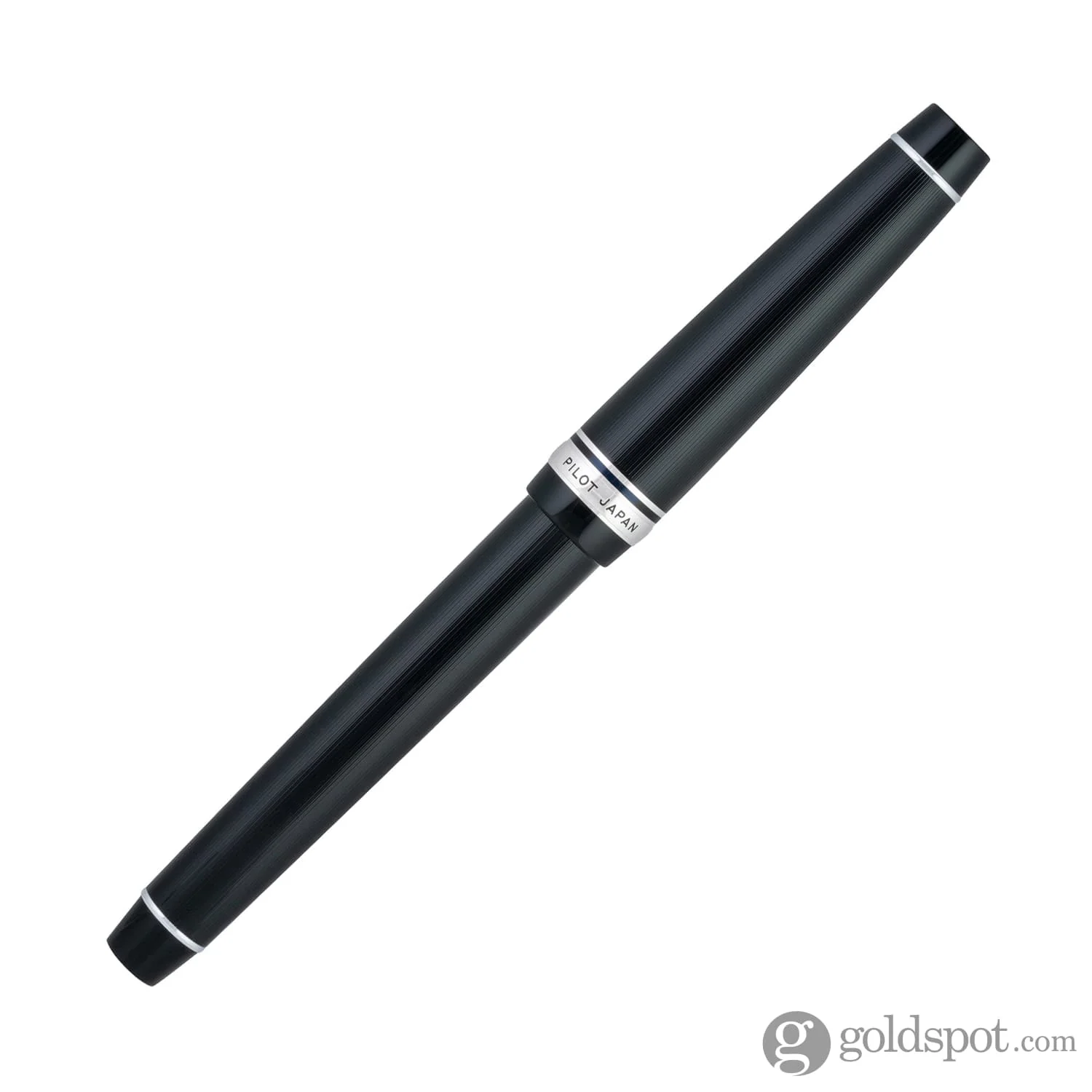 4403-pilot-justus-95-fountain-pen-in-black-with-rhodium-trim-3.webp Pilot Justus 95 Fountain Pen in Black with Rhodium Trim