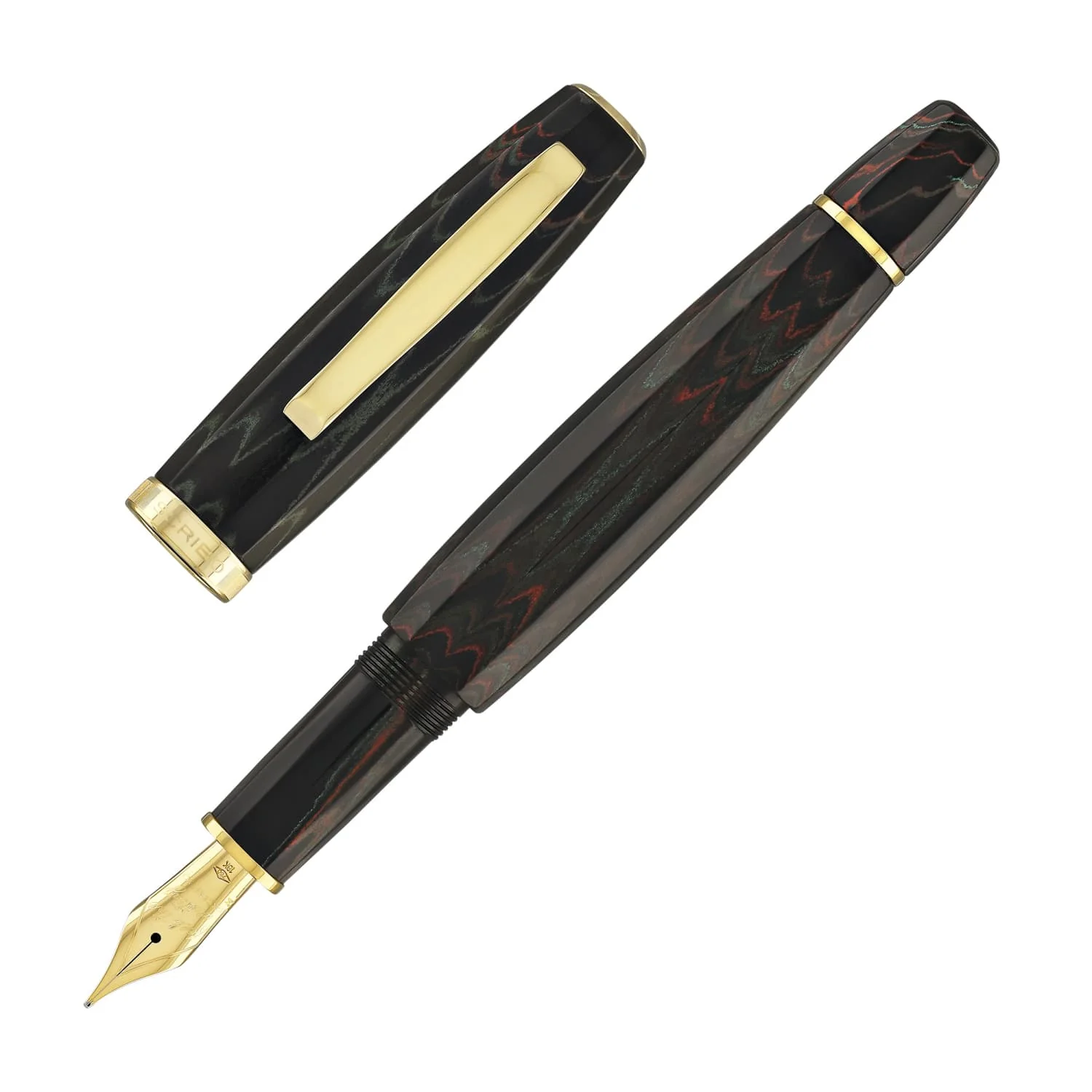 Scribo Feel Fountain Pen in Sassi Neri Ebonite