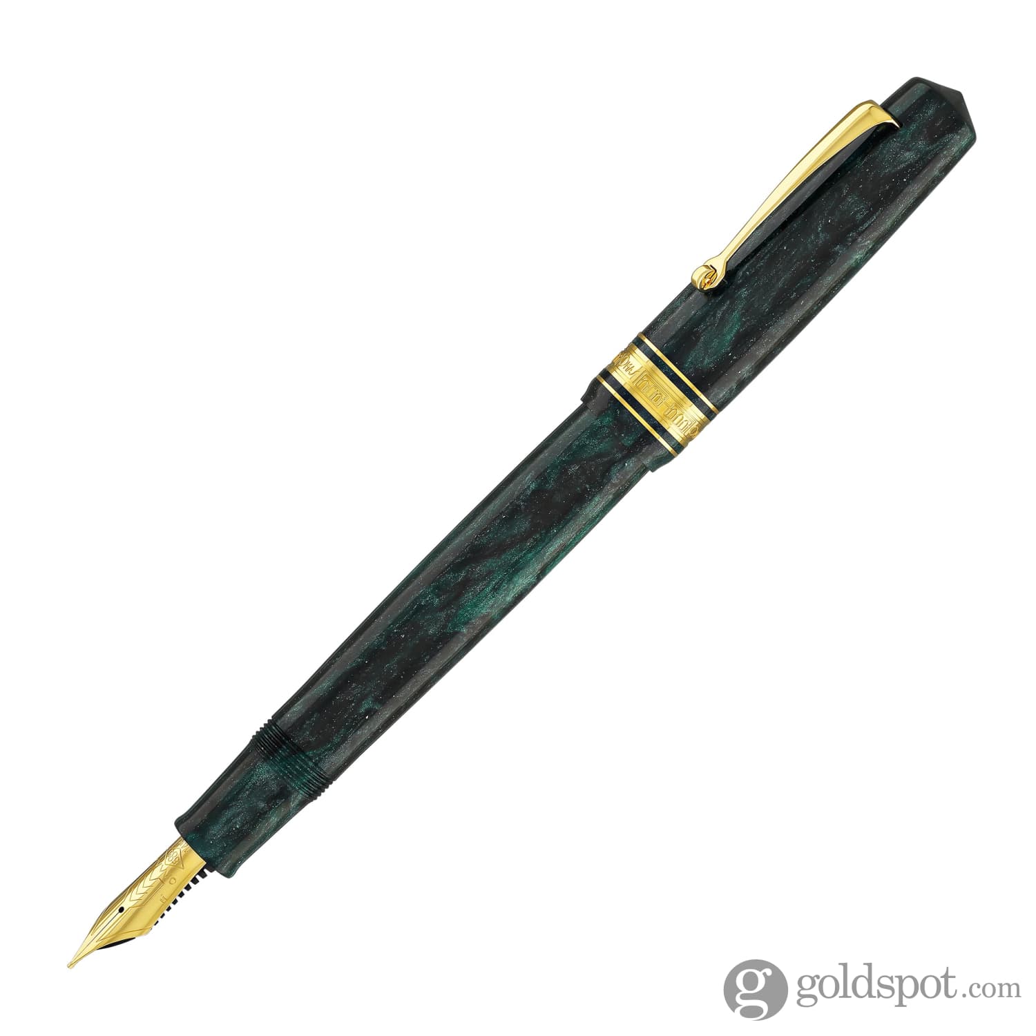 Omas Bologna Fountain Pen in Smeraldo Elegante (Elegant Emerald) with Gold Trim