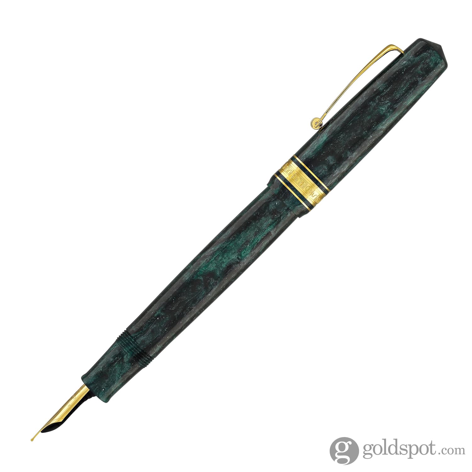 Omas Bologna Fountain Pen in Smeraldo Elegante (Elegant Emerald) with Gold Trim