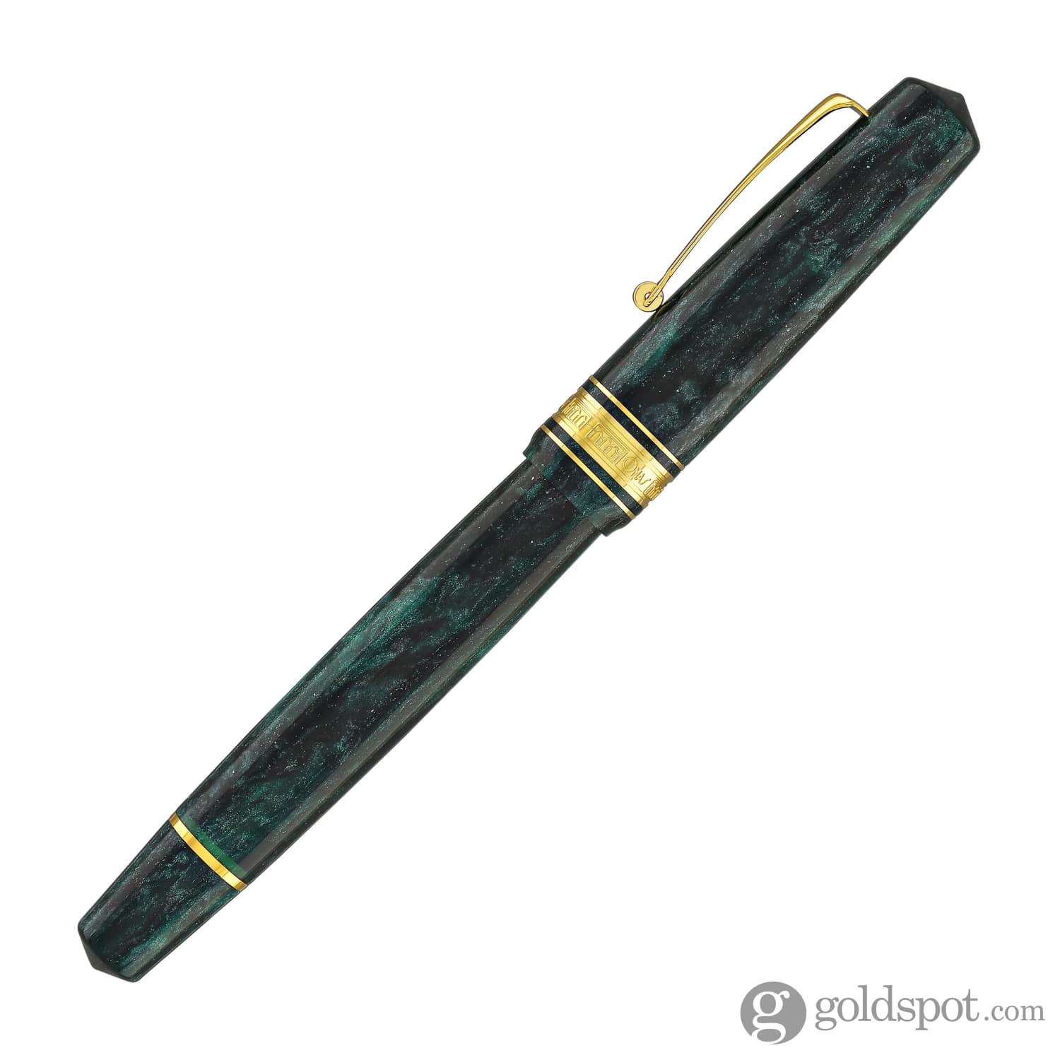 Omas Bologna Fountain Pen in Smeraldo Elegante (Elegant Emerald) with Gold Trim