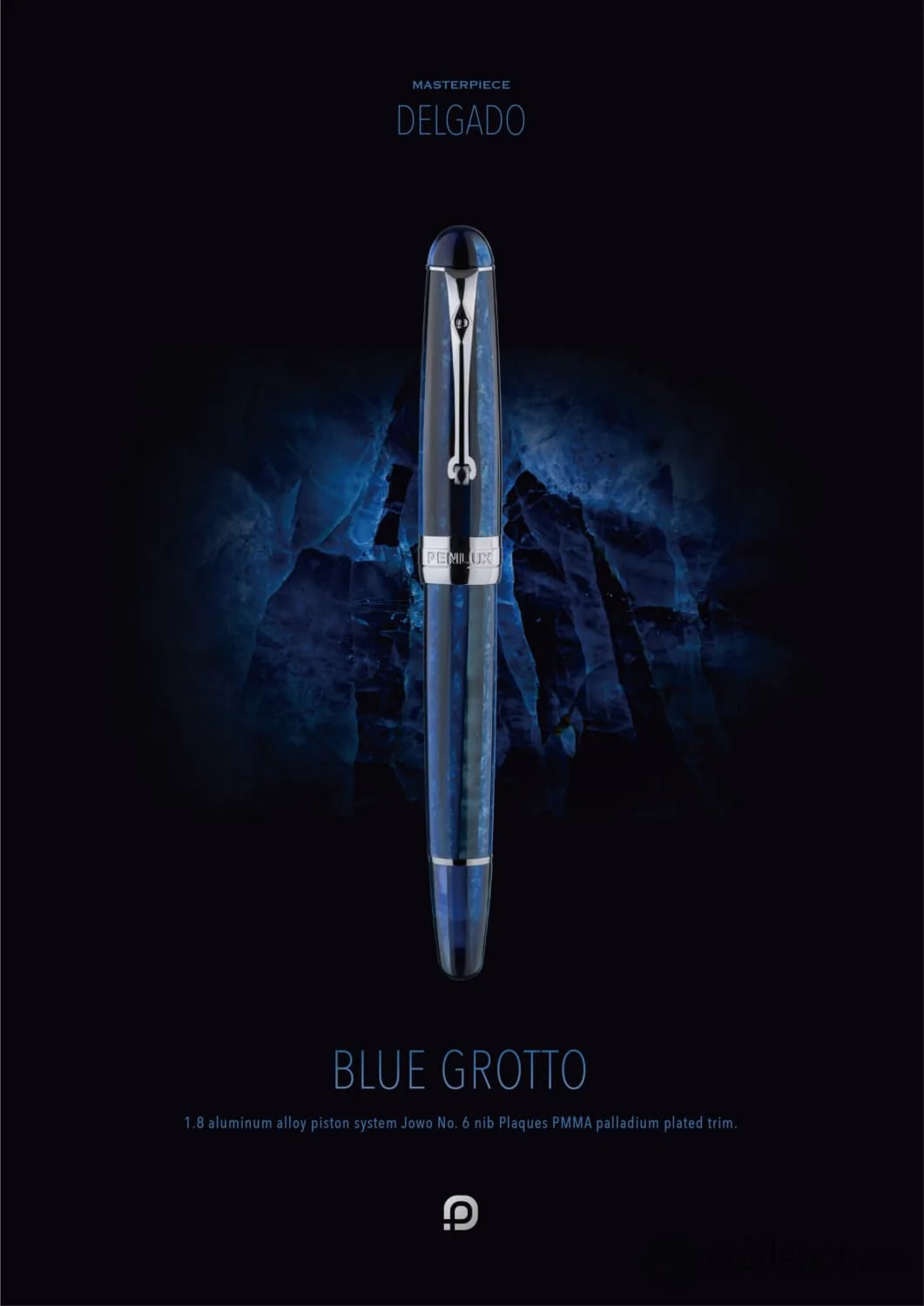 4503-penlux-masterpiece-delgado-fountain-pen-in-blue-grotto-11.webp Penlux Masterpiece Delgado Fountain Pen in Blue Grotto