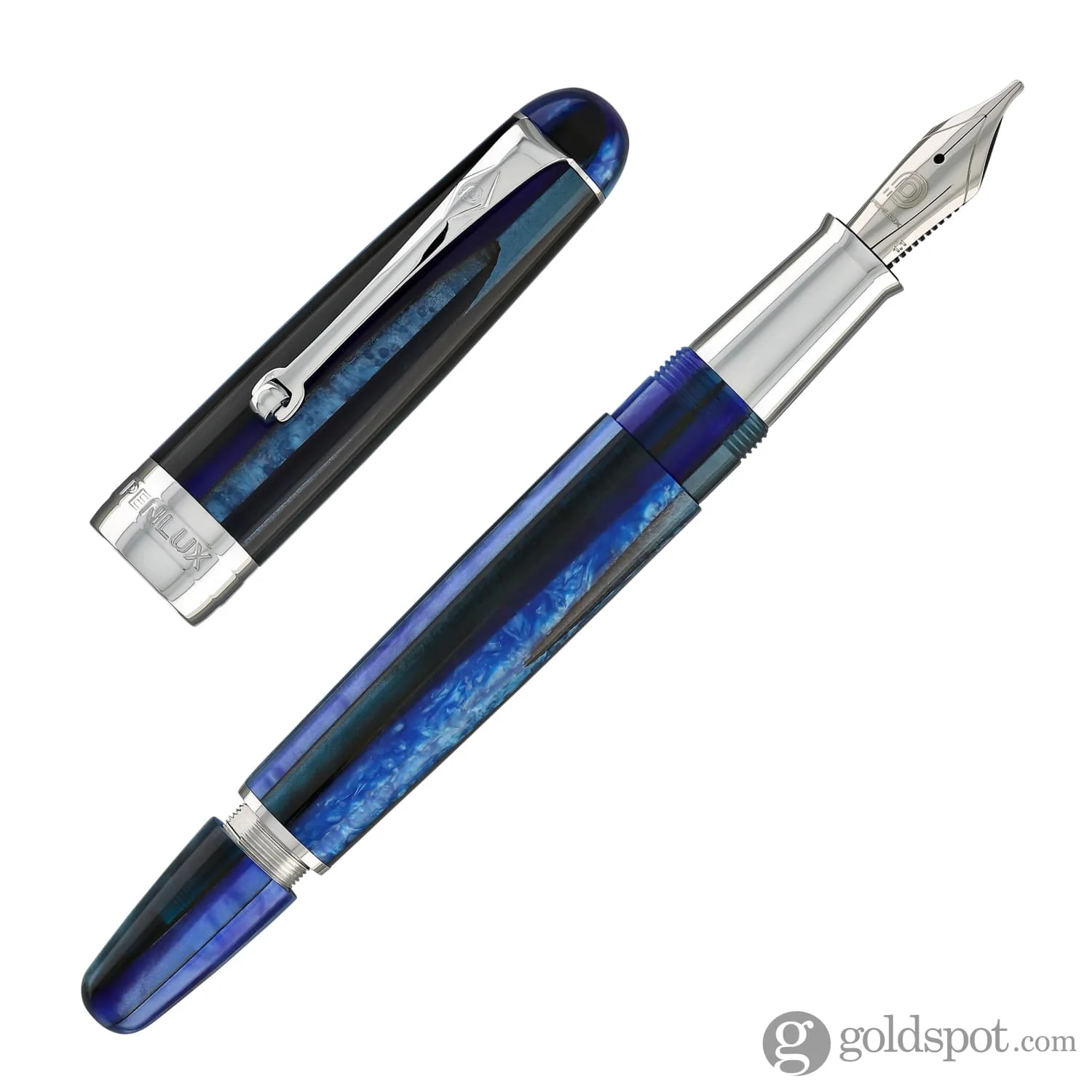 4503-penlux-masterpiece-delgado-fountain-pen-in-blue-grotto-7.webp Penlux Masterpiece Delgado Fountain Pen in Blue Grotto