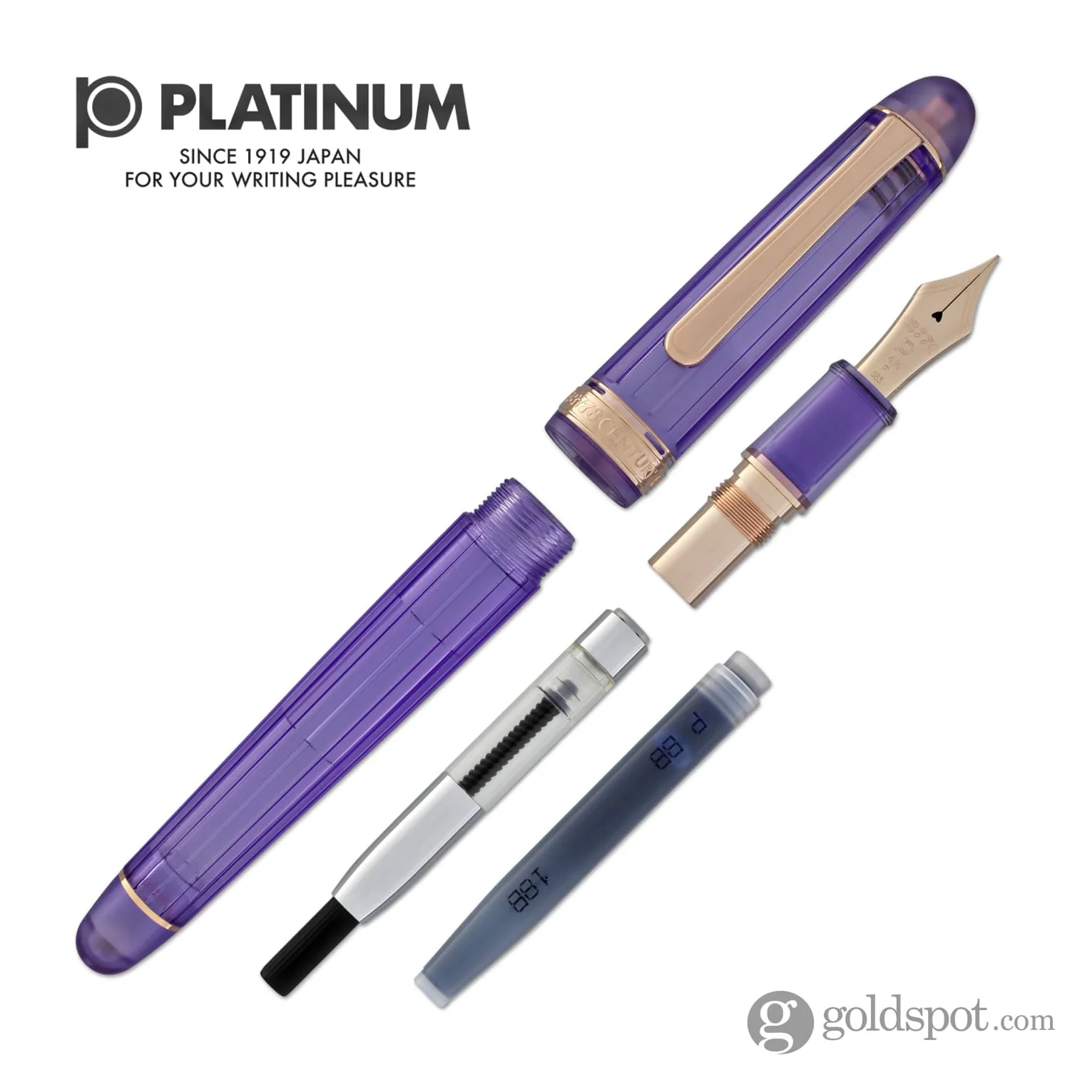 Platinum 3776 Century Fountain Pen in Nice Lavander Purple - 14K Gold
