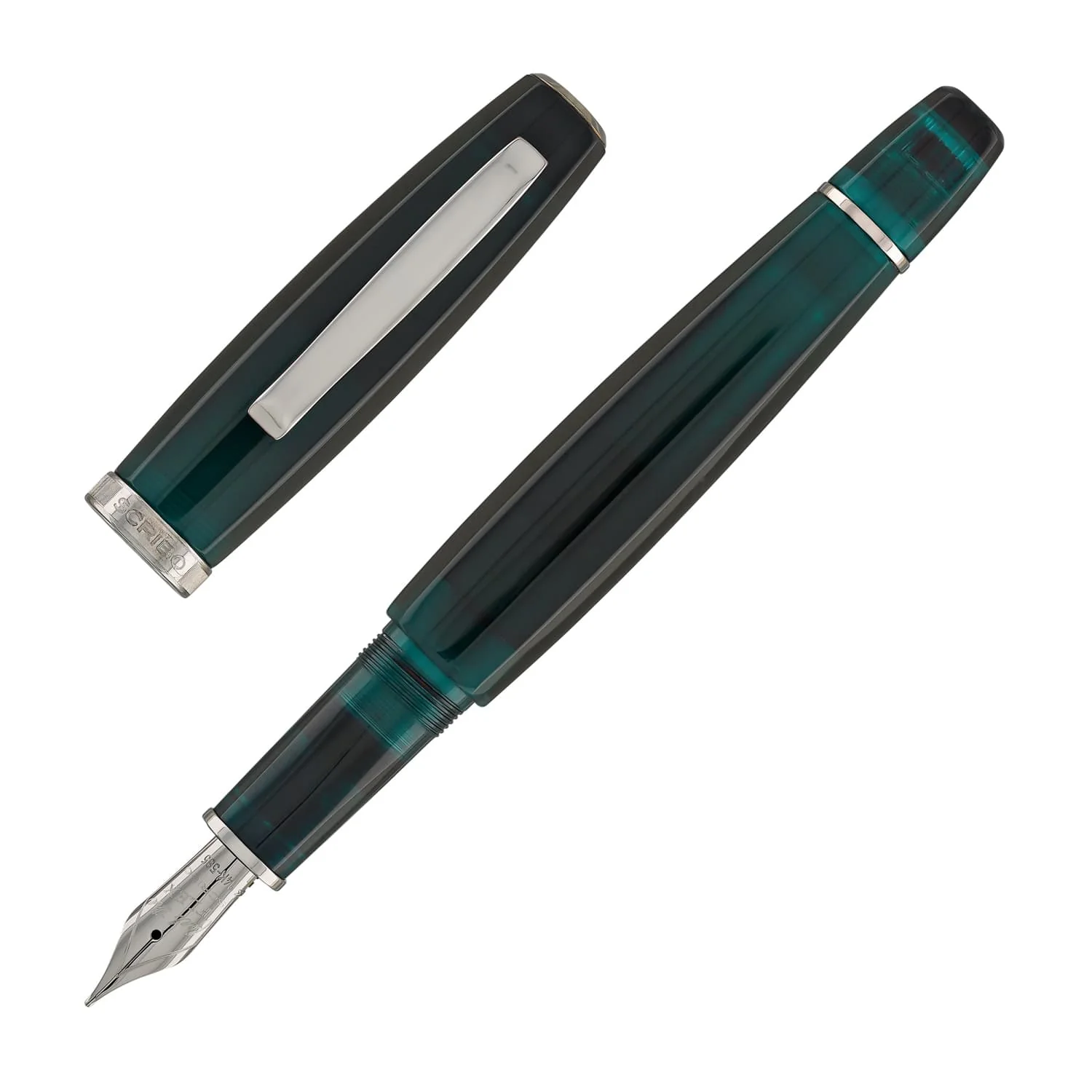 4524-scribo-feel-fountain-pen-in-ombre-verdi-with-platinum-trim-1.webp Scribo Feel Fountain Pen in Ombre Verdi with Platinum Trim