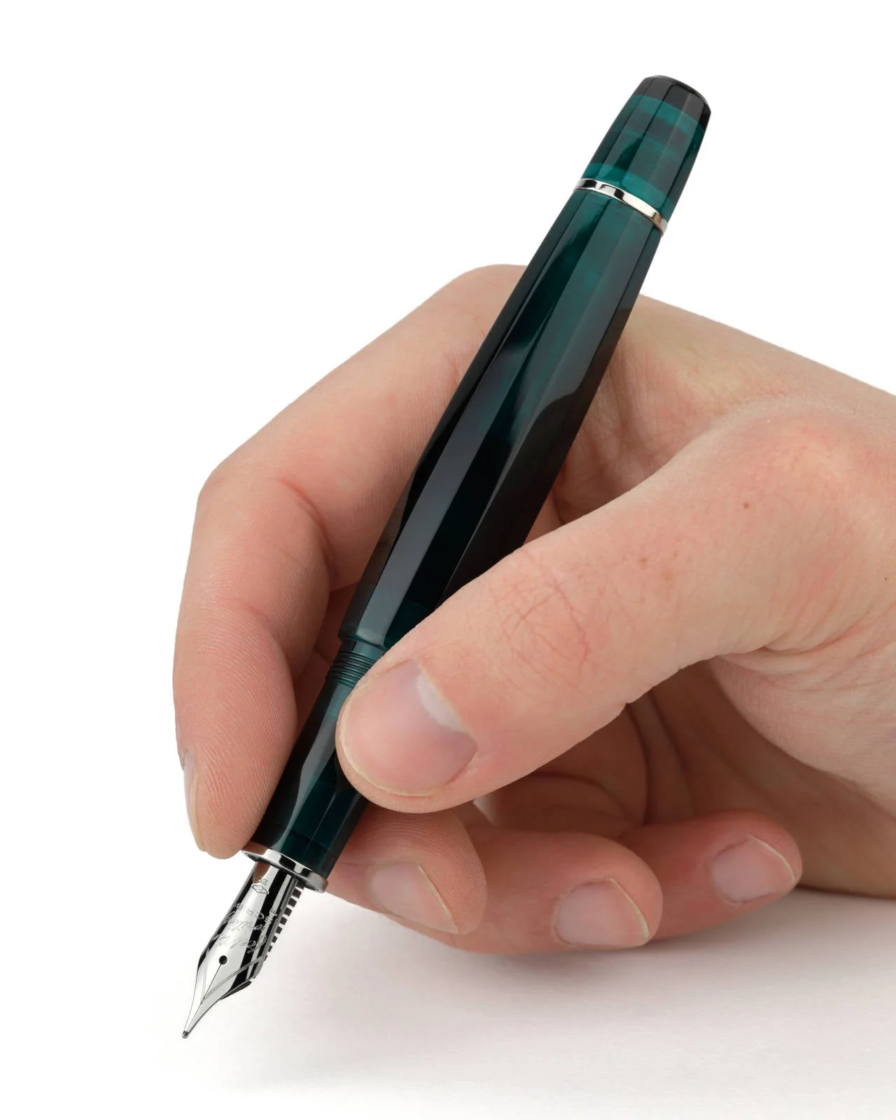 Scribo Feel Fountain Pen in Ombre Verdi with Platinum Trim