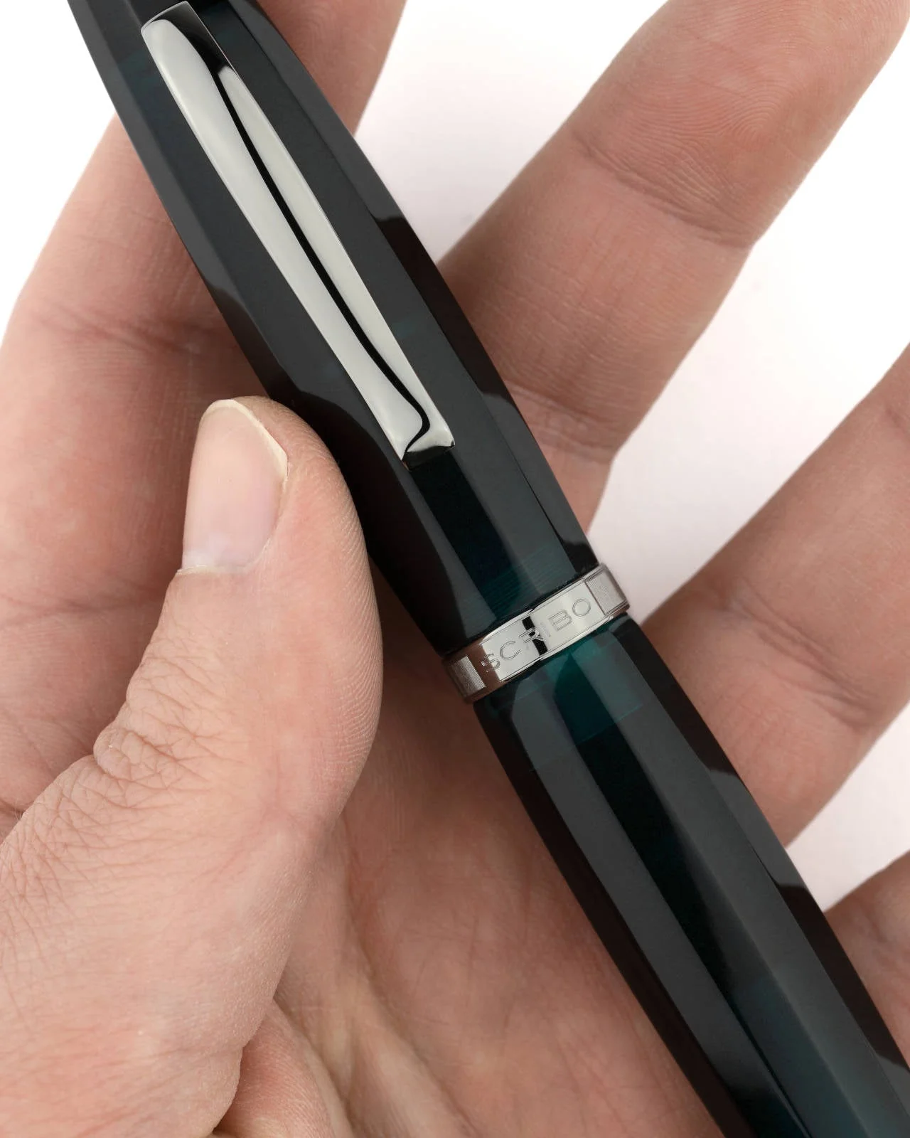 Scribo Feel Fountain Pen in Ombre Verdi with Platinum Trim