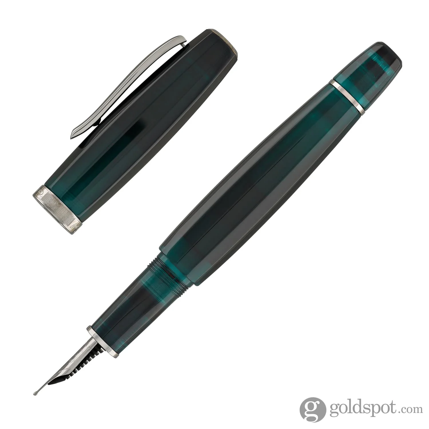Scribo Feel Fountain Pen in Ombre Verdi with Platinum Trim