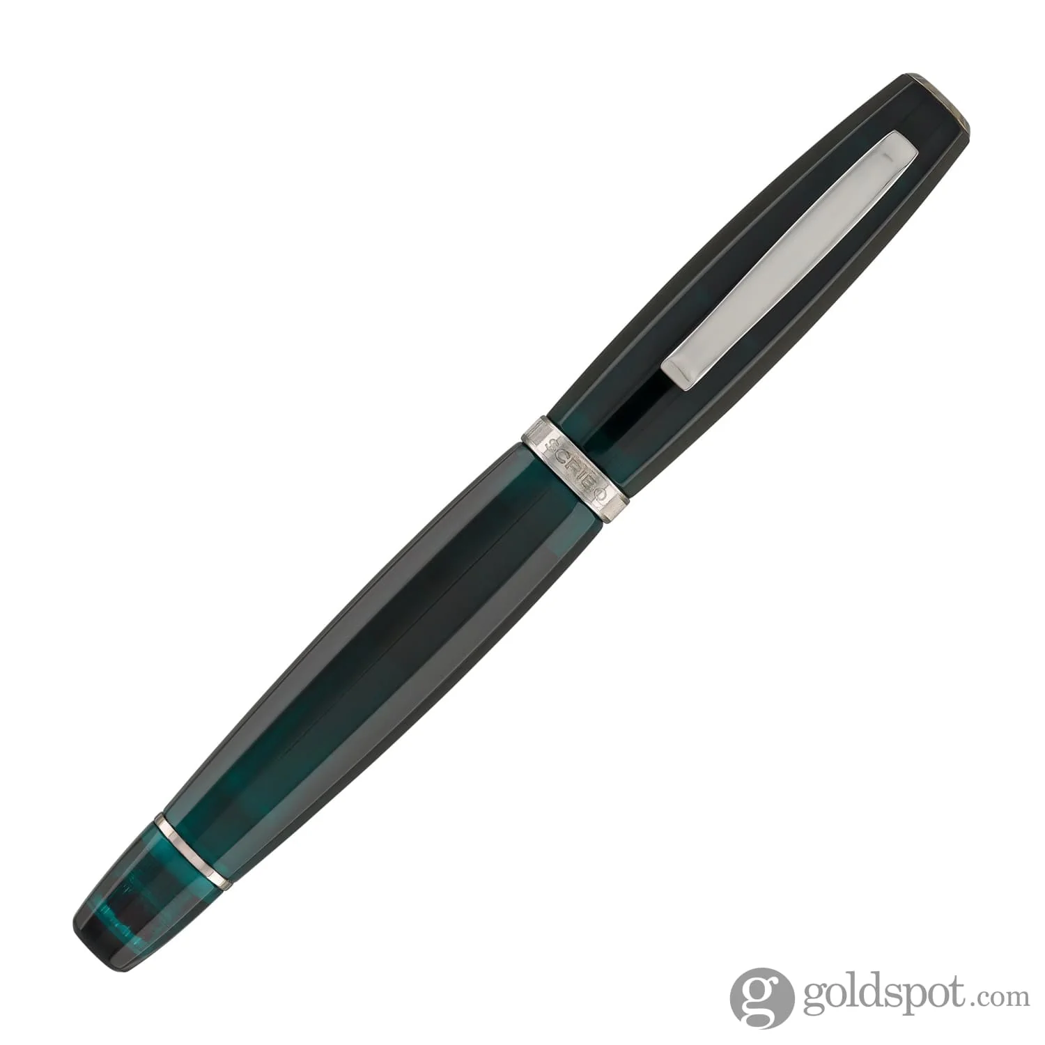 Scribo Feel Fountain Pen in Ombre Verdi with Platinum Trim