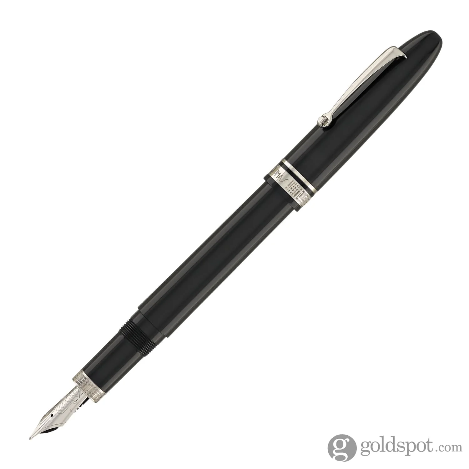 4545-omas-ogiva-fountain-pen-in-nera-with-silver-trim-2.webp Omas Ogiva Fountain Pen in Nera with Silver Trim
