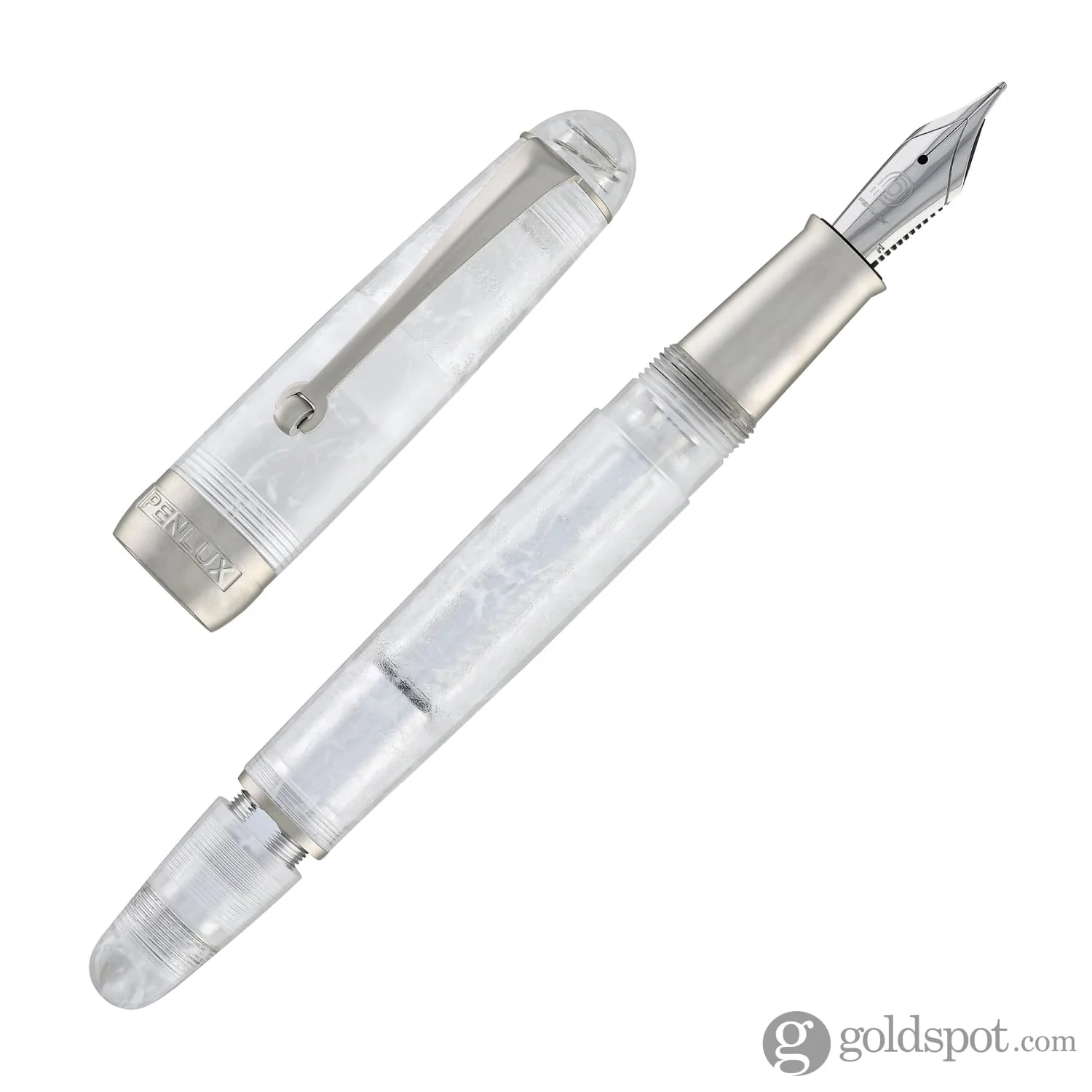 4562-penlux-masterpiece-delgado-fountain-pen-in-snowflake-7.webp Penlux Masterpiece Delgado Fountain Pen in Snowflake