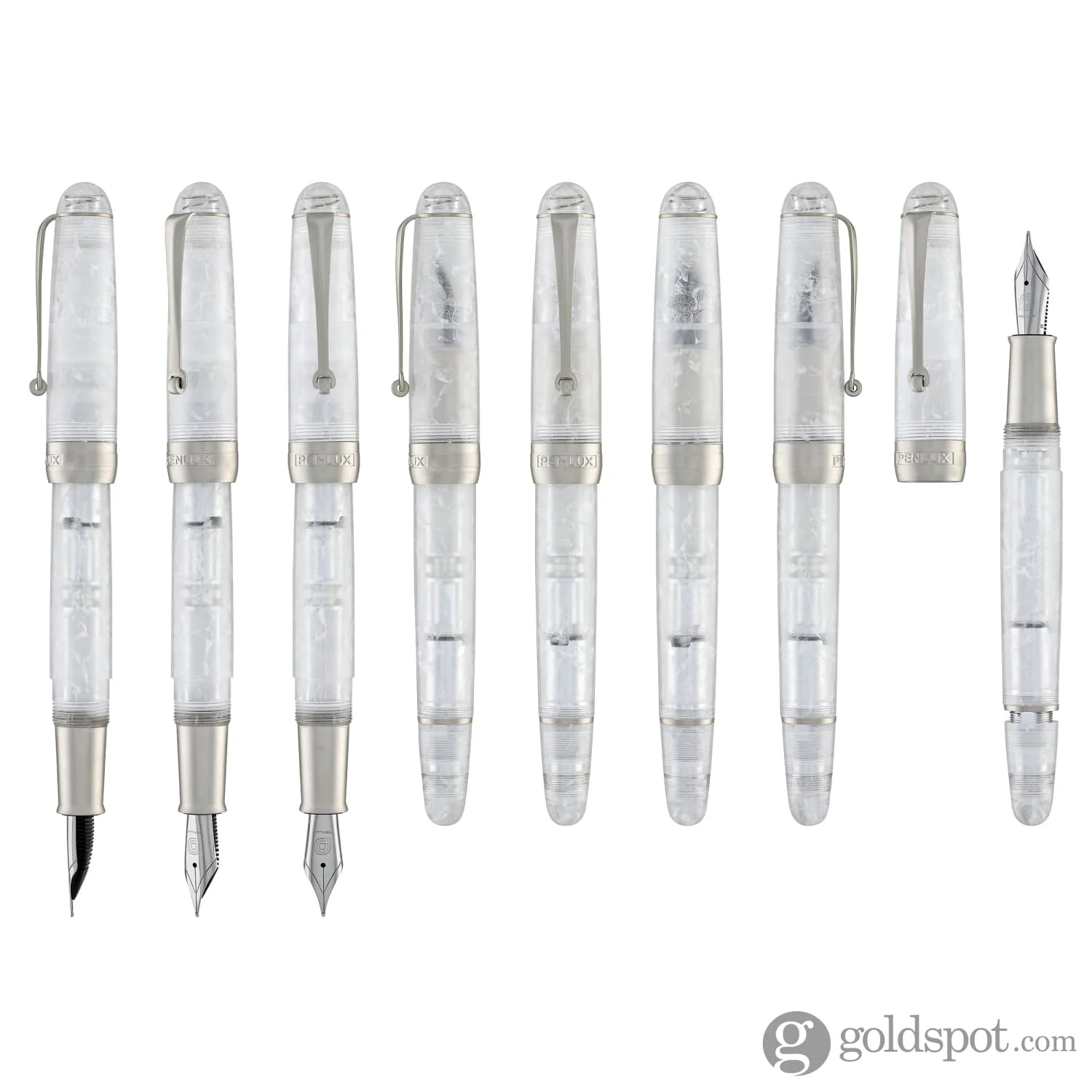 4562-penlux-masterpiece-delgado-fountain-pen-in-snowflake-8.webp Penlux Masterpiece Delgado Fountain Pen in Snowflake