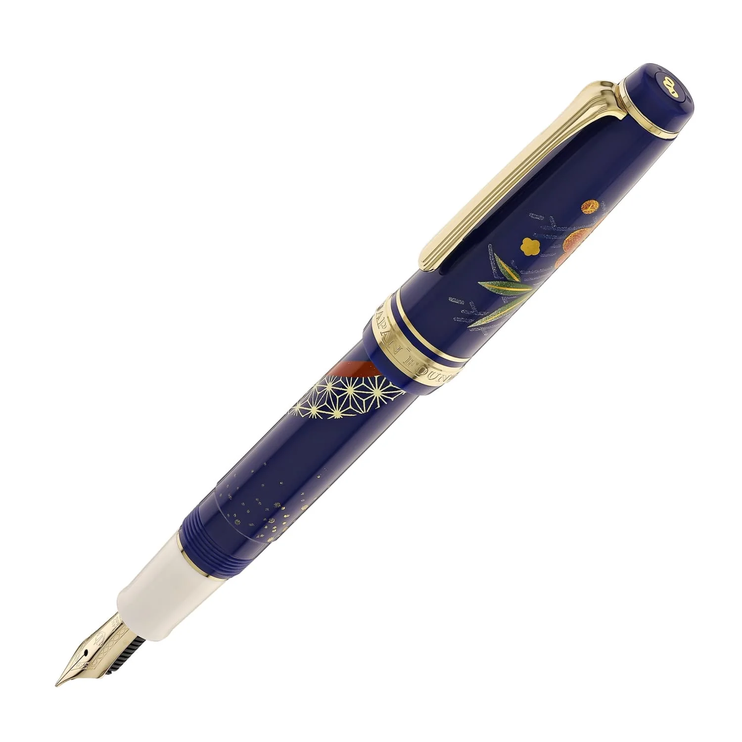 4594-sailor-professional-gear-slim-kimono-fountain-pen-in-longevity-with-gold-ip-14k-gold-1.webp Sailor Professional Gear Slim 'Kimono' Fountain Pen in Longevity with Gold IP - 14K Gold