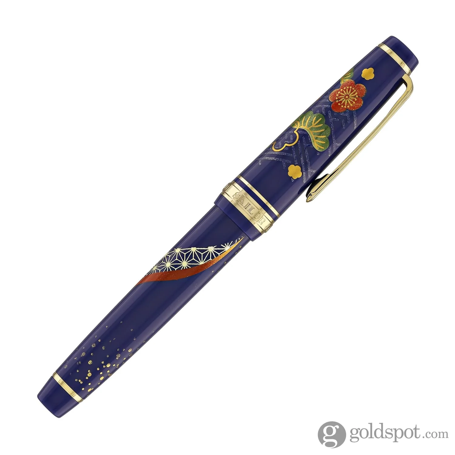 4594-sailor-professional-gear-slim-kimono-fountain-pen-in-longevity-with-gold-ip-14k-gold-8.webp Sailor Professional Gear Slim 'Kimono' Fountain Pen in Longevity with Gold IP - 14K Gold