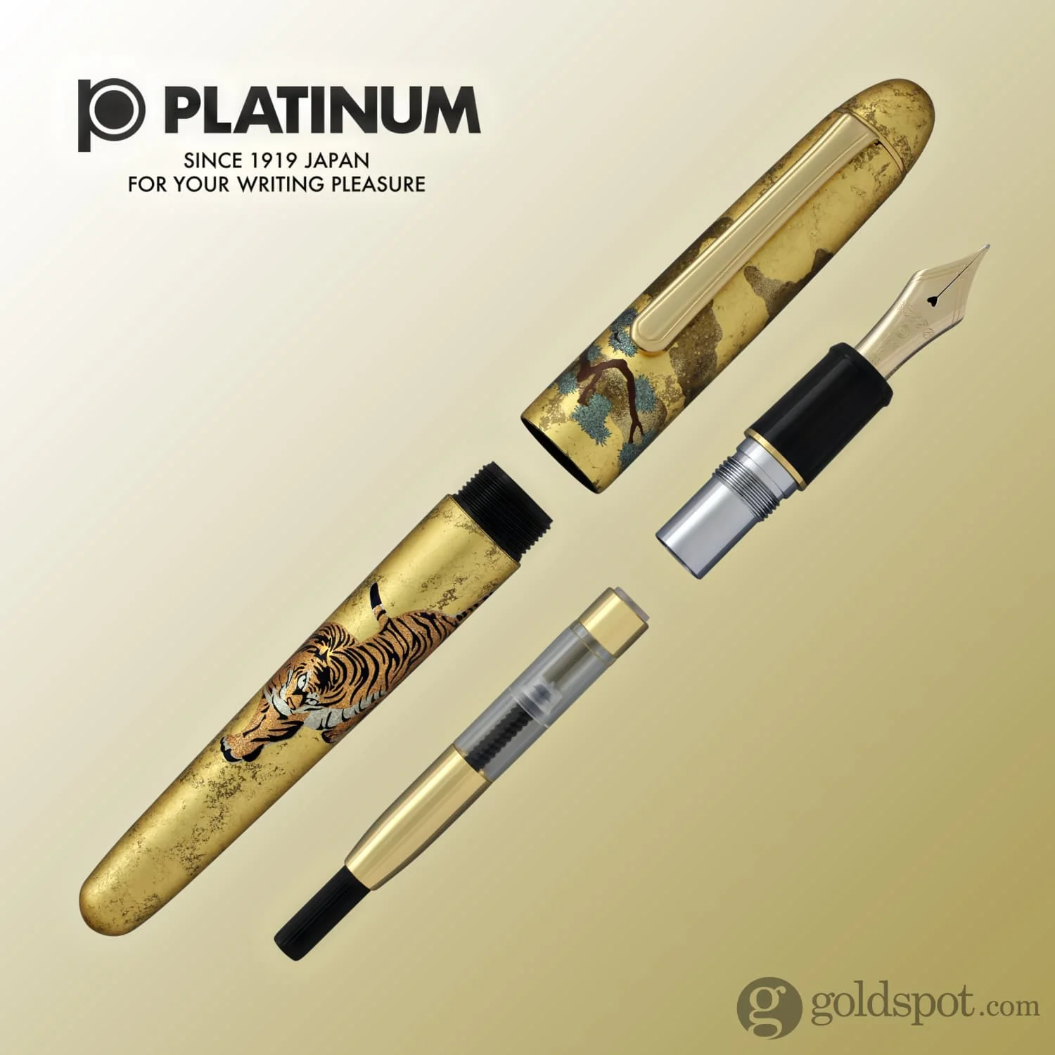 Platinum Kanazawa-Haku Fountain Pen in Matsu-Tora