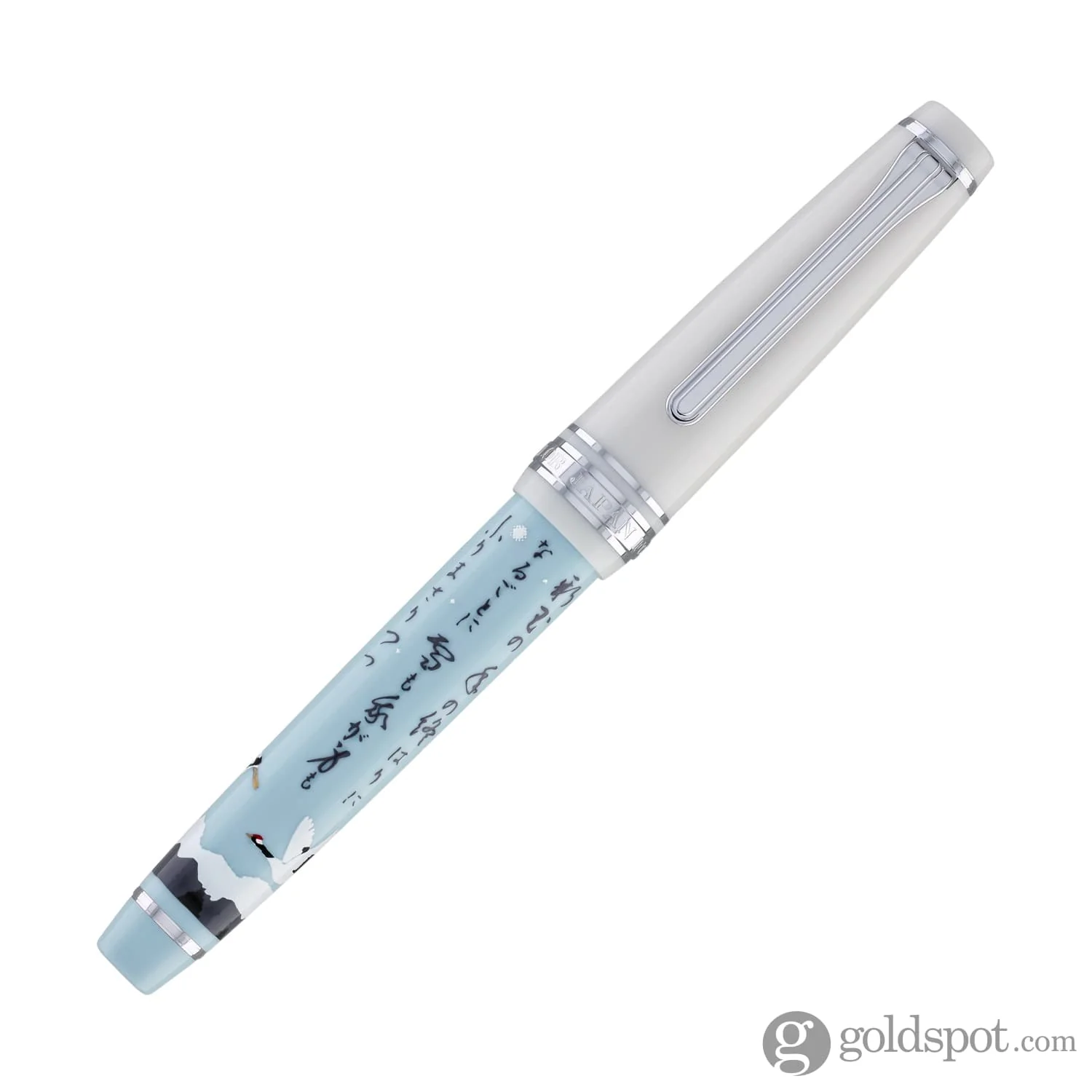 4619-sailor-professional-gear-slim-seasonal-waka-poetry-fountain-pen-in-winter-14k-gold-with-rhodium-plating-2.webp Sailor Professional Gear Slim Seasonal Waka Poetry Fountain Pen in Winter - 14K Gold with Rhodium Plating