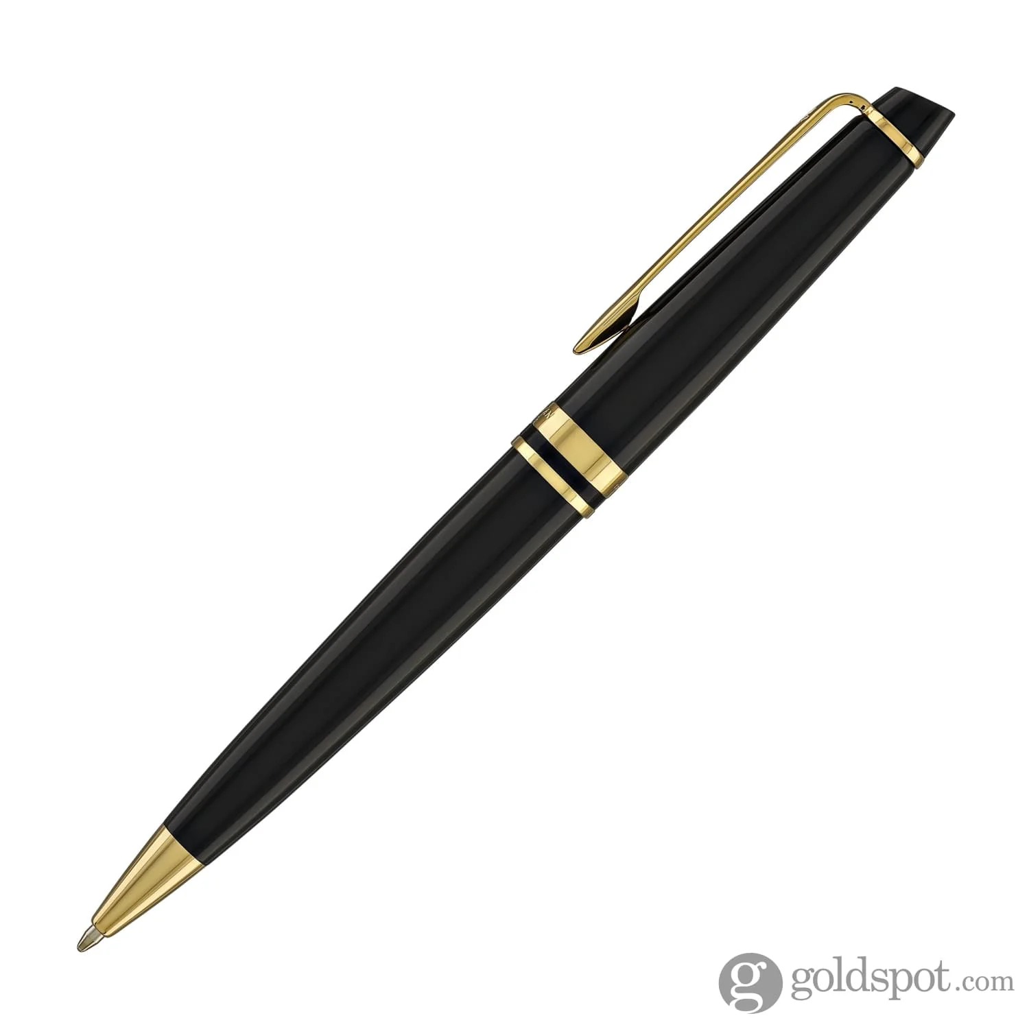 Waterman Expert Ballpoint Pen in Black with Gold Trim