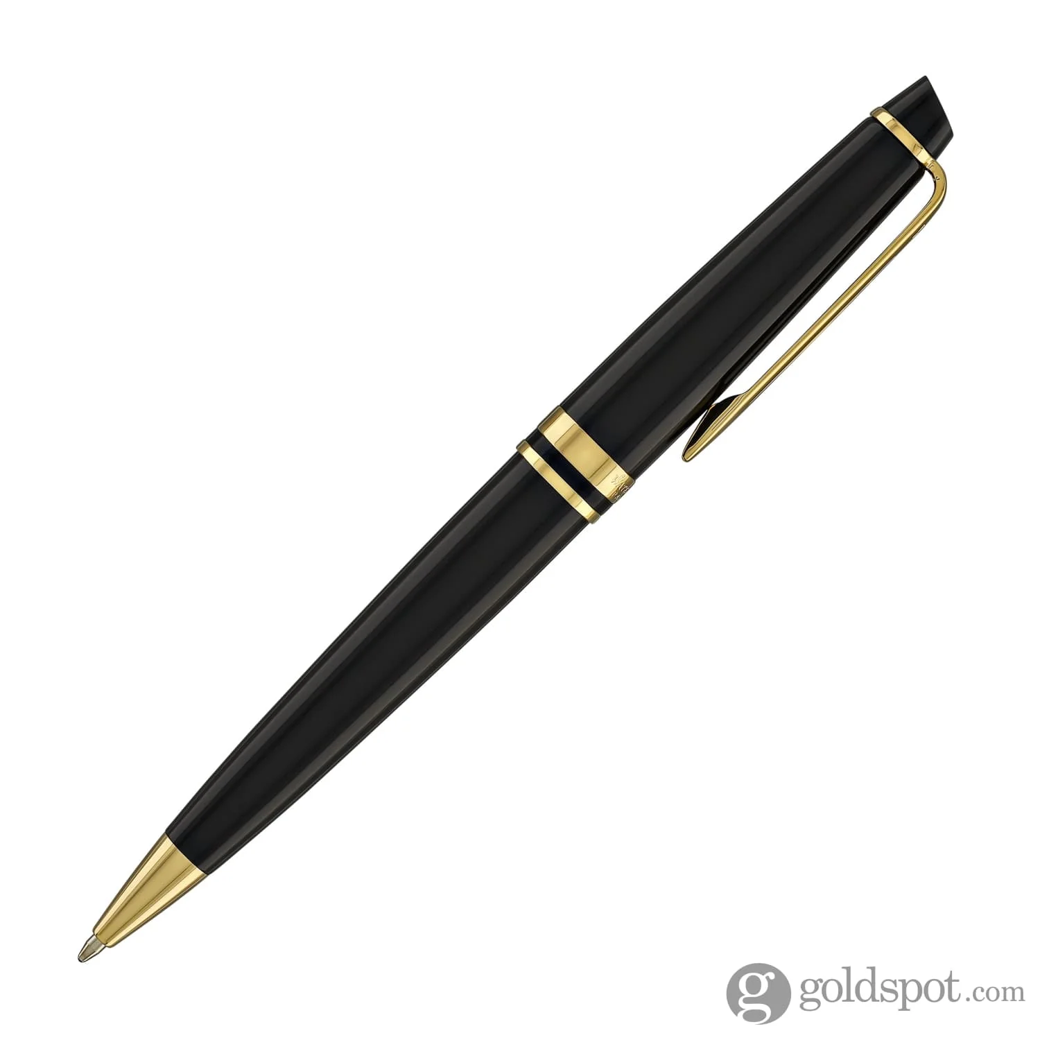 Waterman Expert Ballpoint Pen in Black with Gold Trim