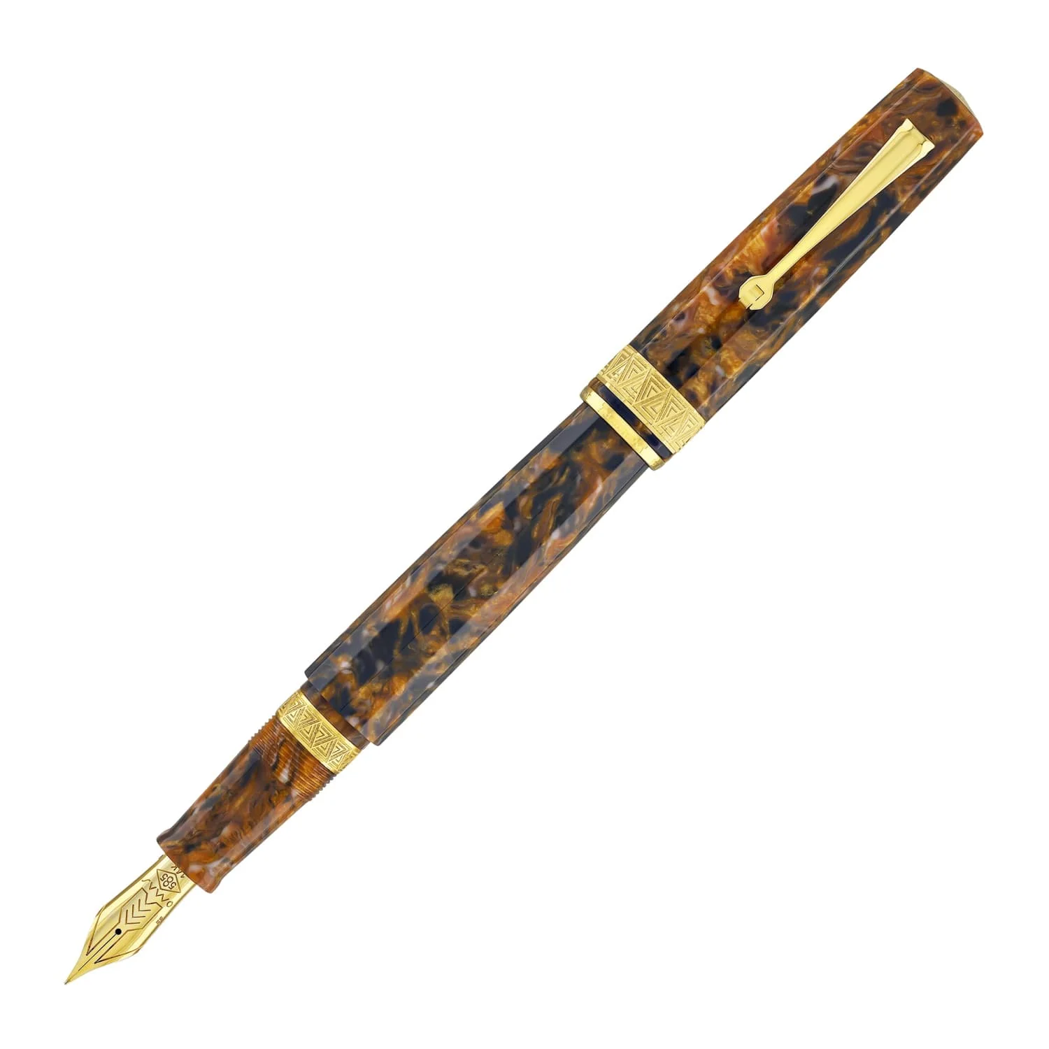 4639-omas-paragon-fountain-pen-in-blue-saffron-with-gold-trim-1.webp Omas Paragon Fountain Pen in Blue Saffron with Gold Trim