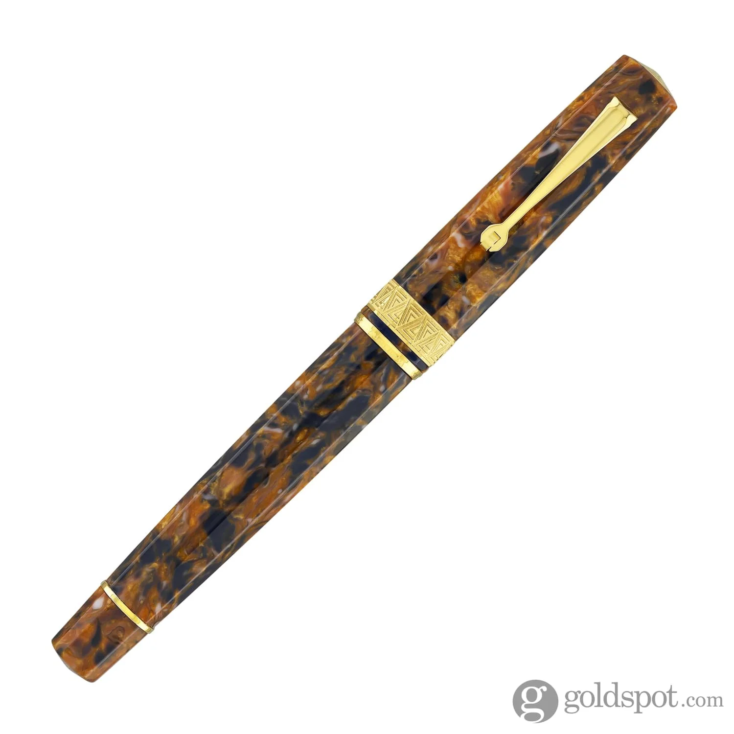 Omas Paragon Fountain Pen in Blue Saffron with Gold Trim