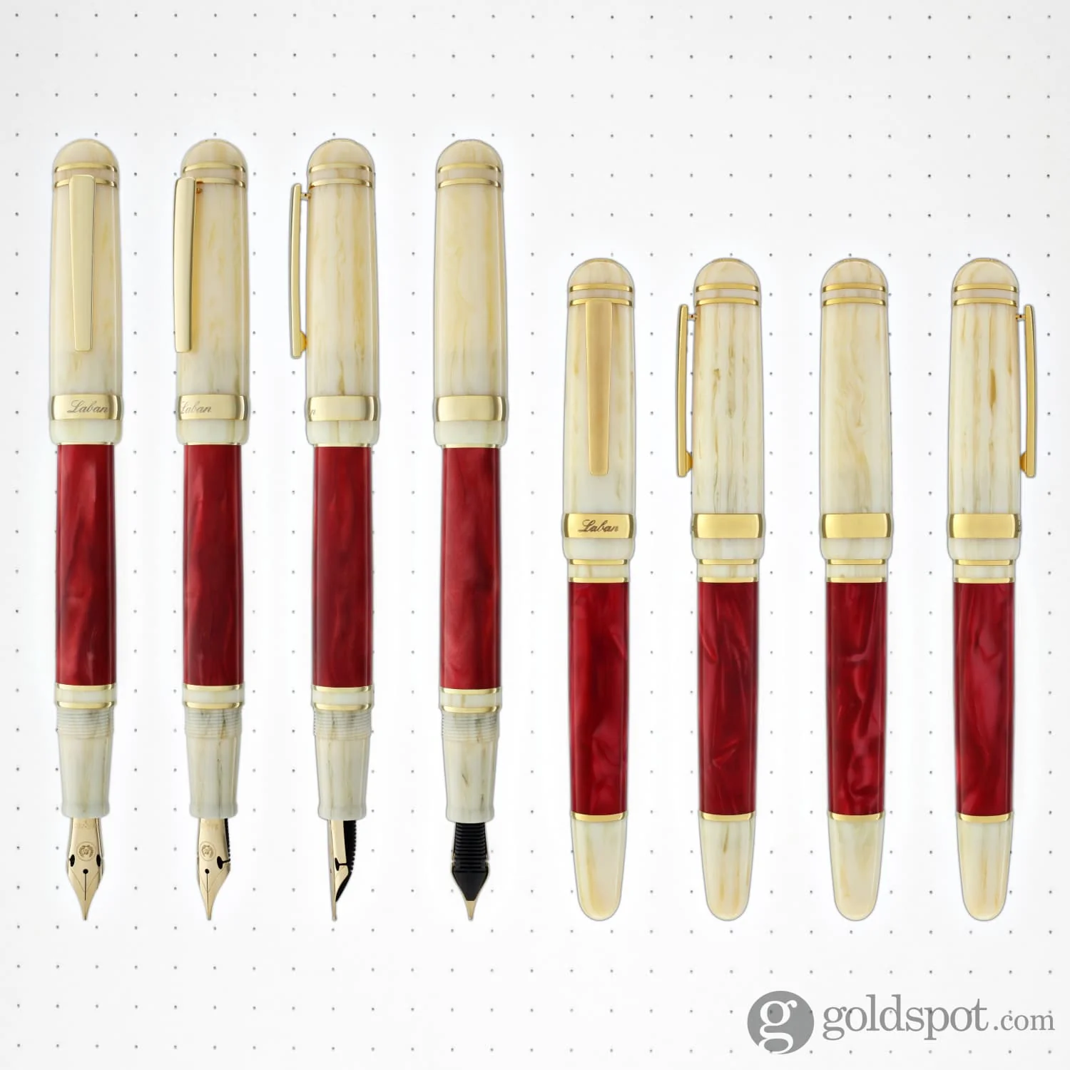 Laban 325 Fountain Pen in Flame - 14kt Gold Flexible Fine Nib