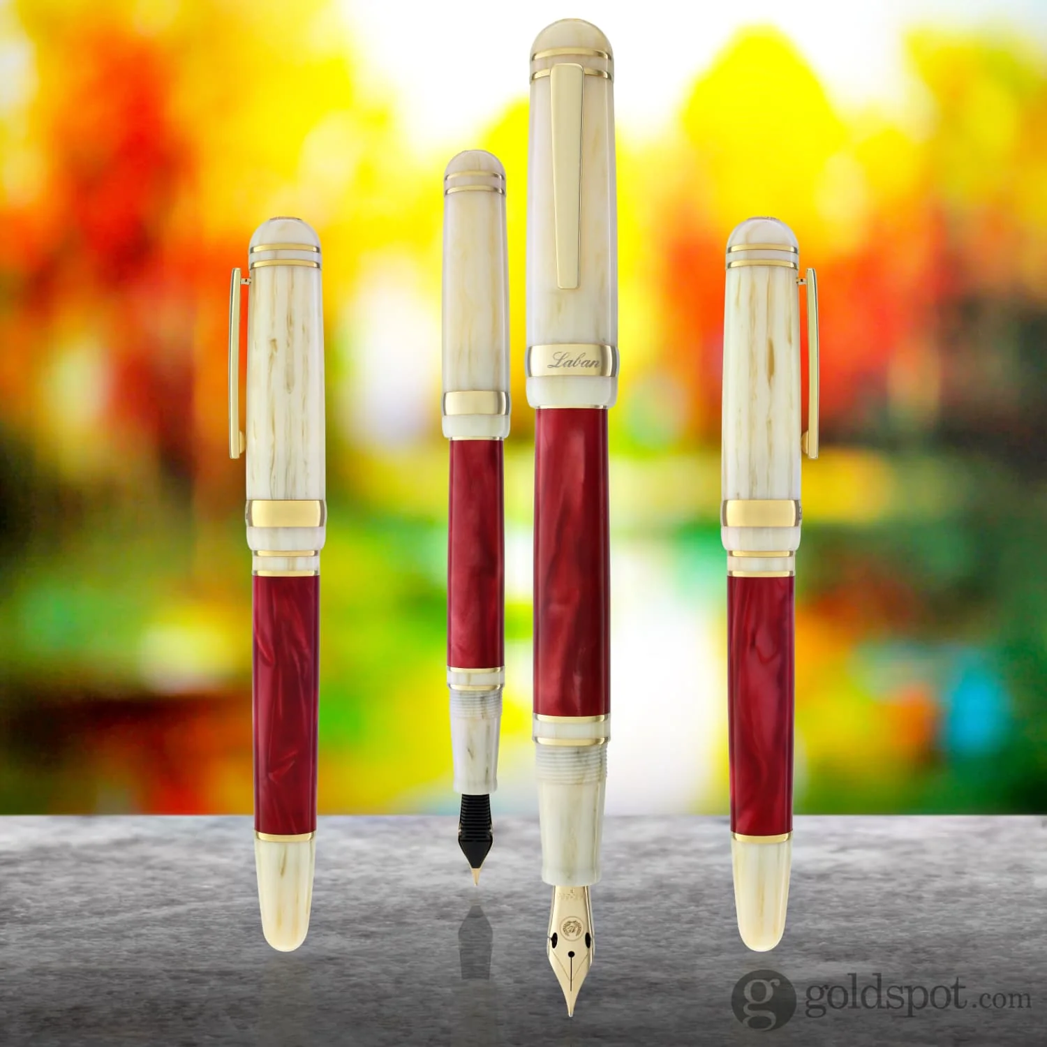 Laban 325 Fountain Pen in Flame - 14kt Gold Flexible Fine Nib