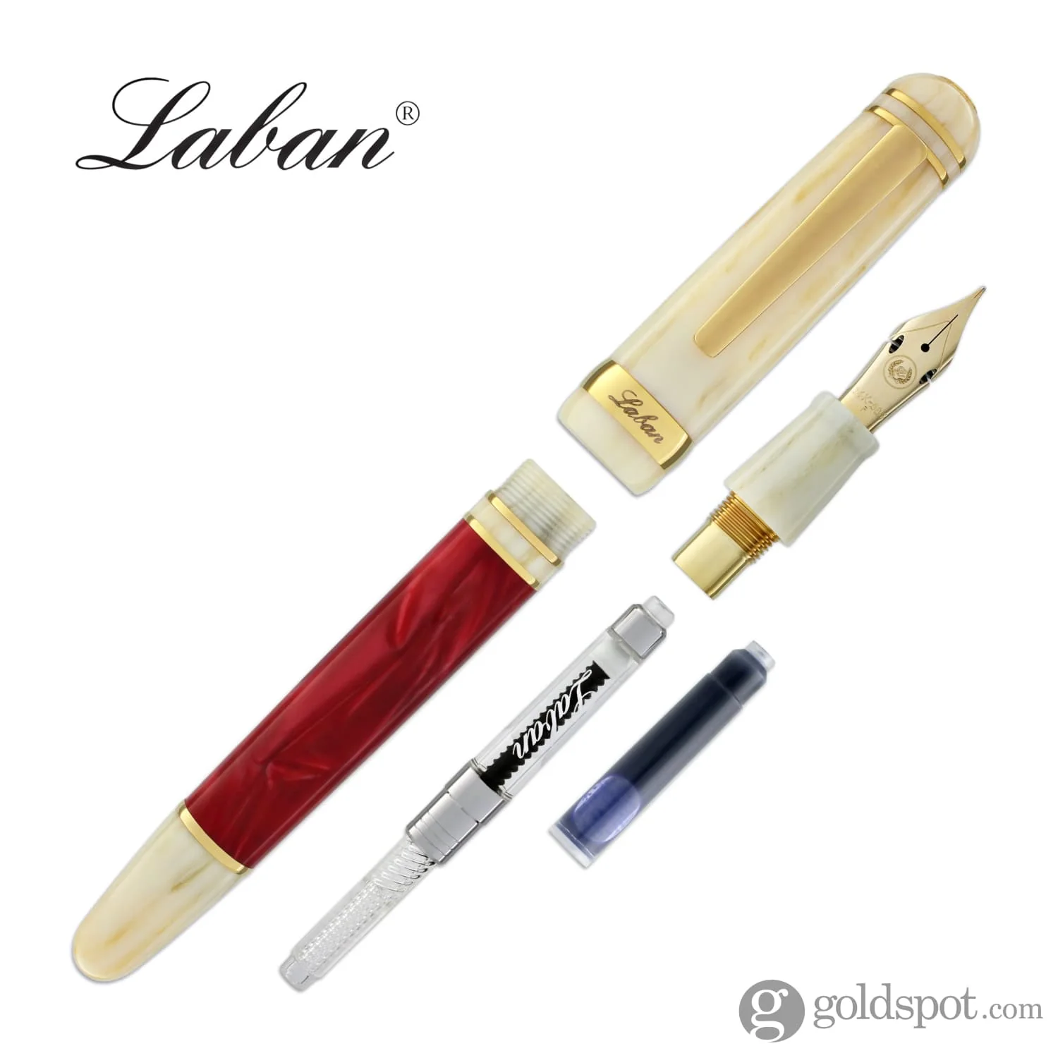 Laban 325 Fountain Pen in Flame - 14kt Gold Flexible Fine Nib