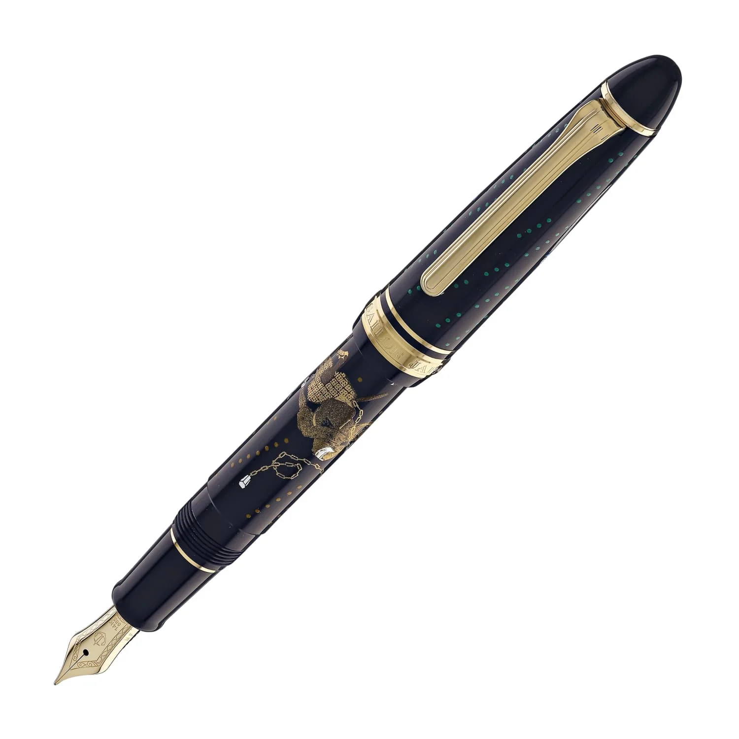 4666-sailor-1911-standard-ninja-fountain-pen-in-kusarigama-with-gold-trim-14k-gold-1.webp Sailor 1911 Standard Ninja Fountain Pen in Kusarigama with Gold Trim - 14K Gold