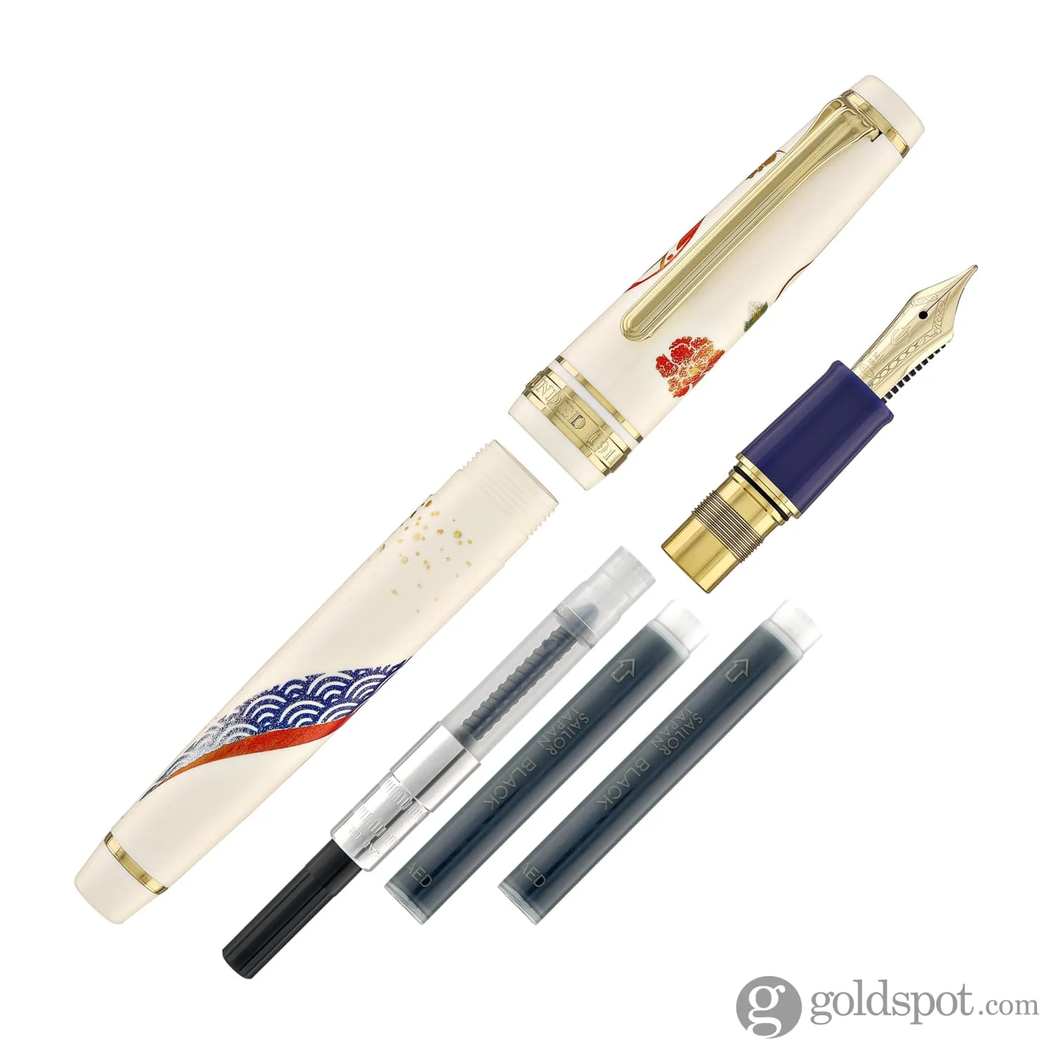 4679-sailor-professional-gear-slim-kimono-fountain-pen-in-happiness-with-gold-ip-14k-gold-9.webp Sailor Professional Gear Slim 'Kimono' Fountain Pen in Happiness with Gold IP - 14K Gold