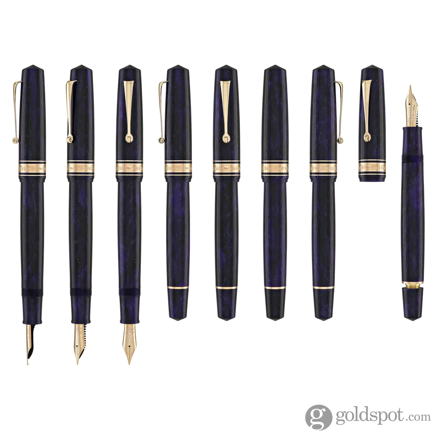 Omas Bologna Fountain Pen in Ametista Profondo (Deep Amethyst) with Rose Gold Trim