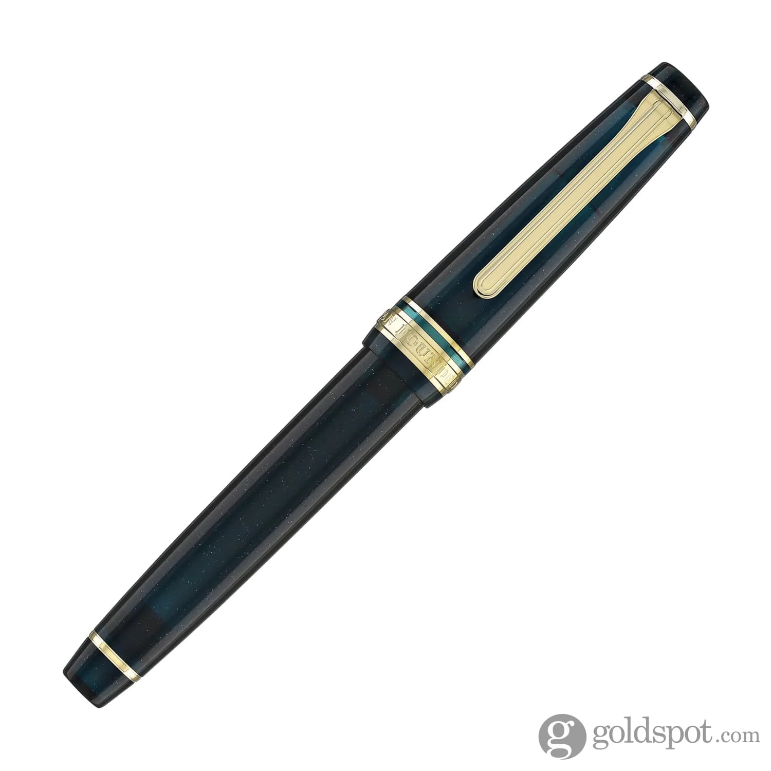 Sailor Pro Gear Slim Shikiori Sansui Fountain Pen in Summer - "Komakusa" with Gold Trim - Medium Fine Point