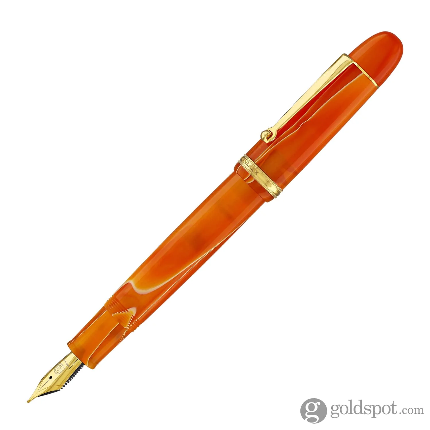 Penlux Masterpiece Grande Fountain Pen in Orange Swirl