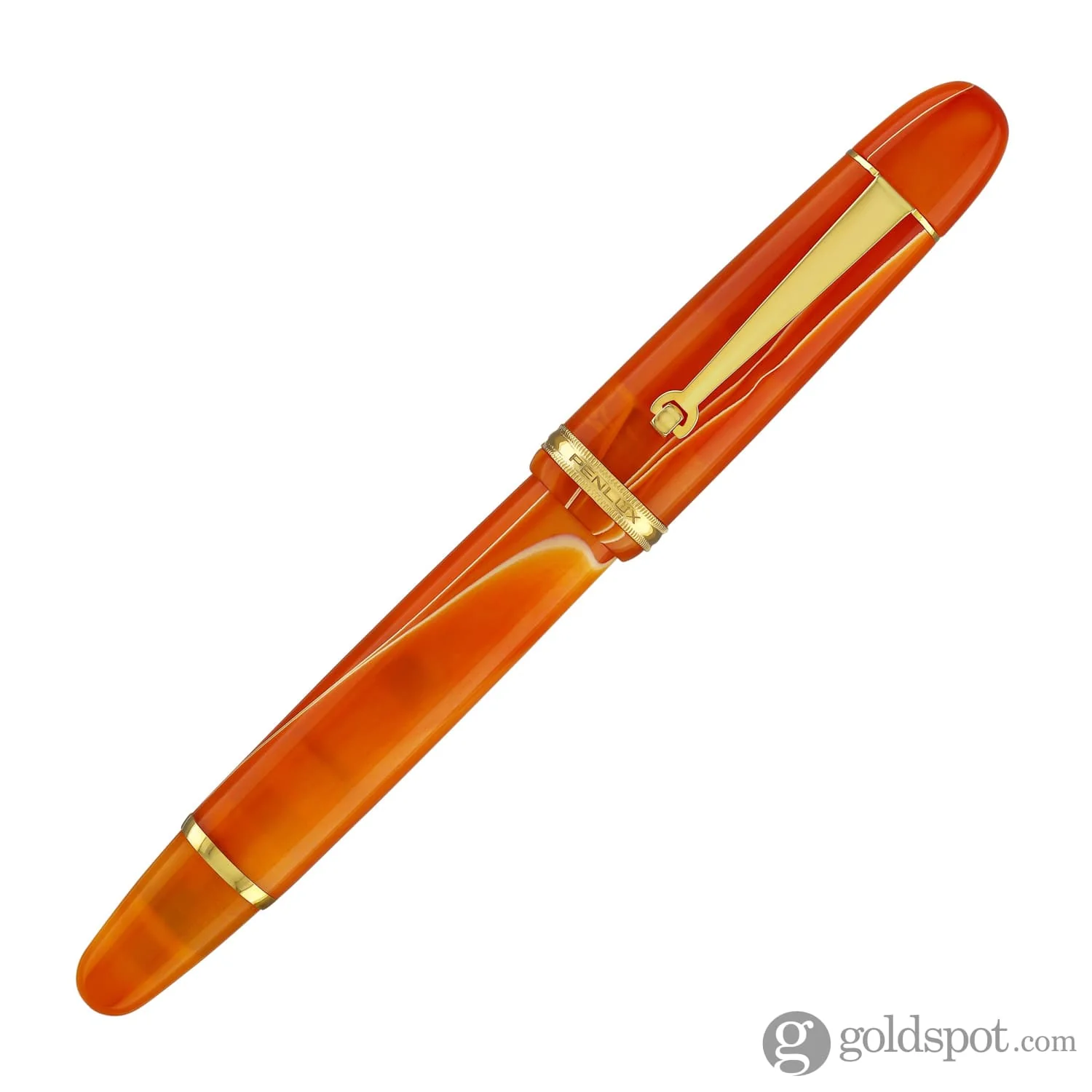 Penlux Masterpiece Grande Fountain Pen in Orange Swirl