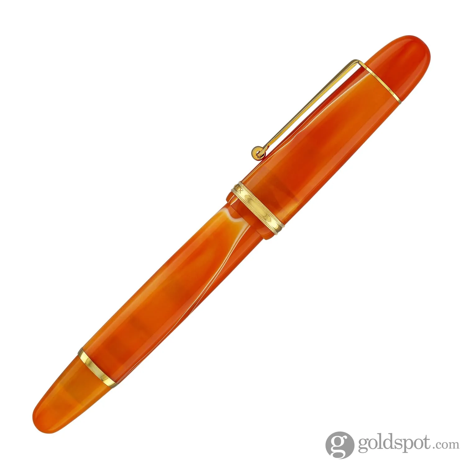 Penlux Masterpiece Grande Fountain Pen in Orange Swirl